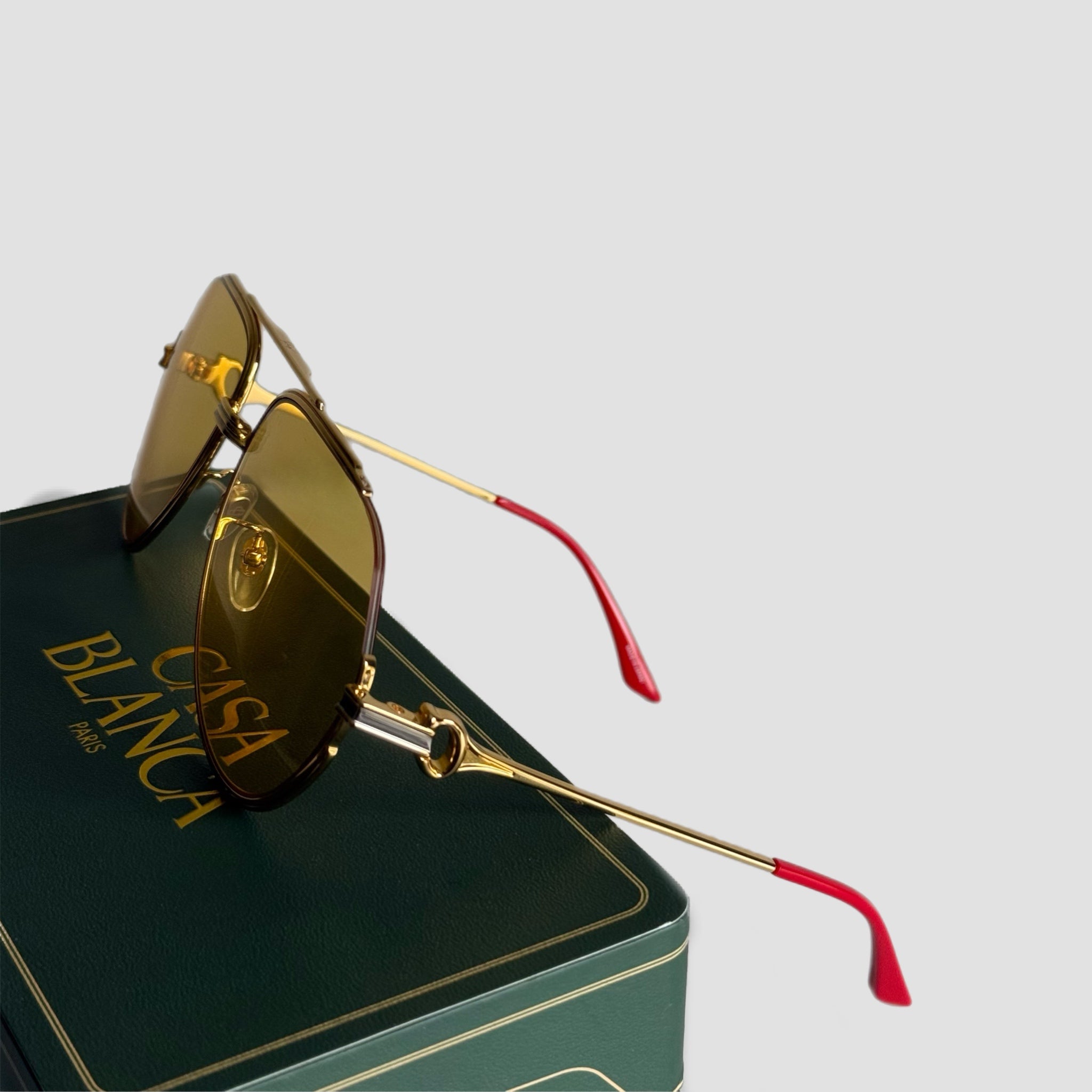 Casablanca Stainless Steel Aviator Sunglasses