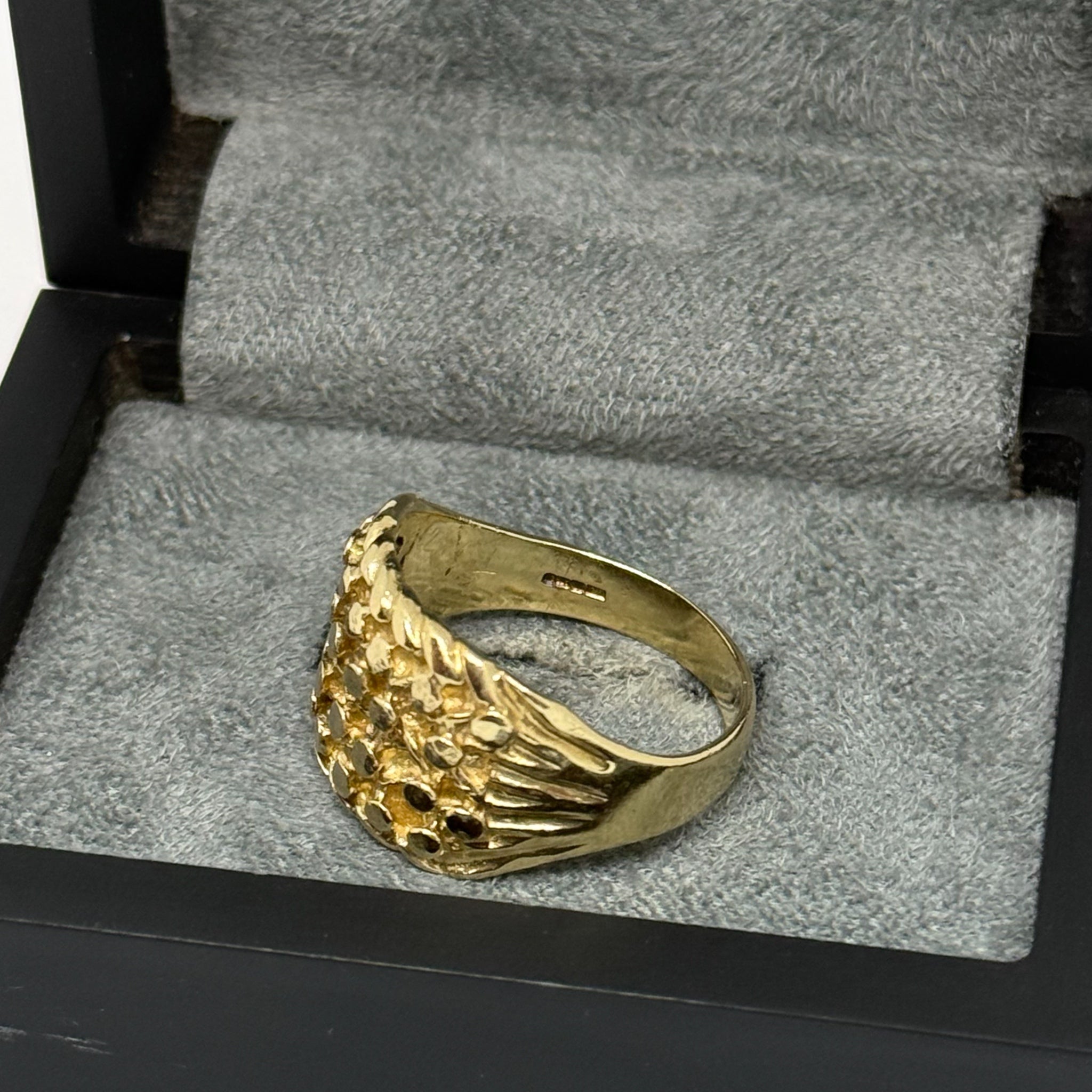 Men's 9ct 4 Row Keeper Ring