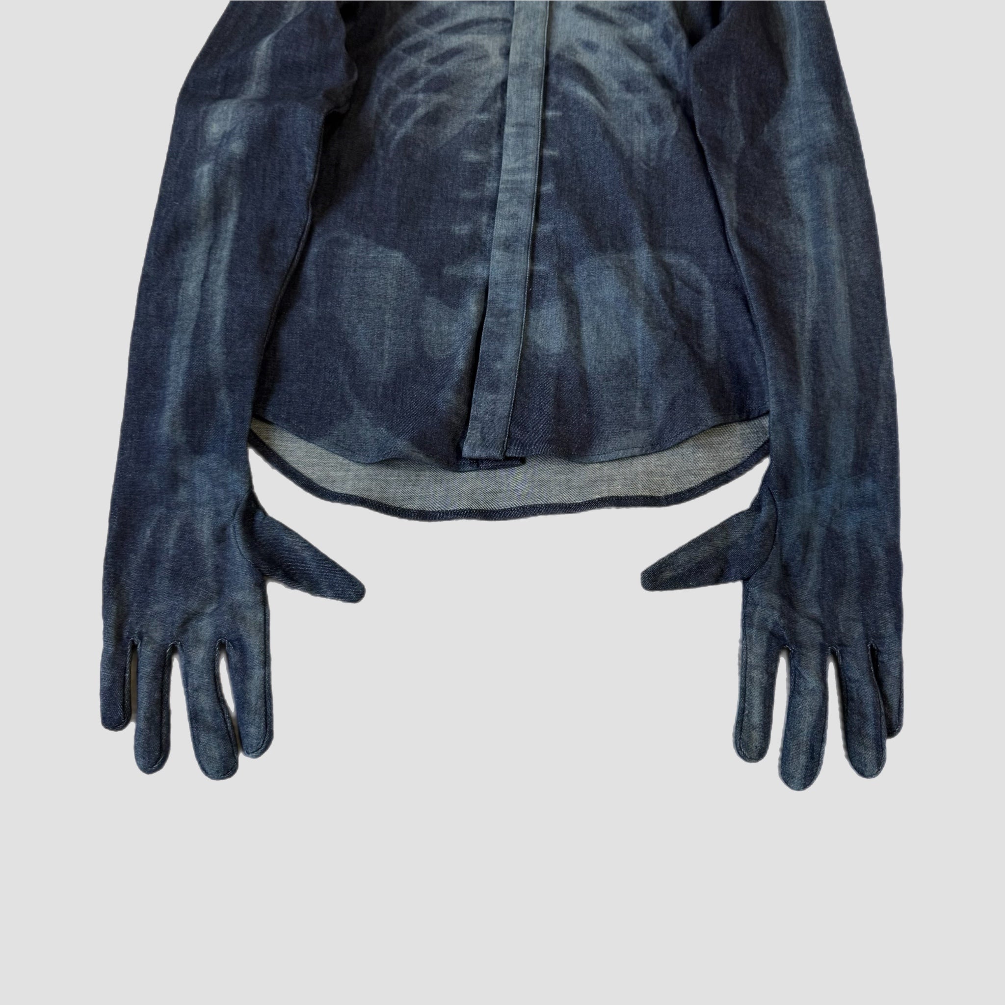 Off-White Body Scan X-Ray Denim Hoodie