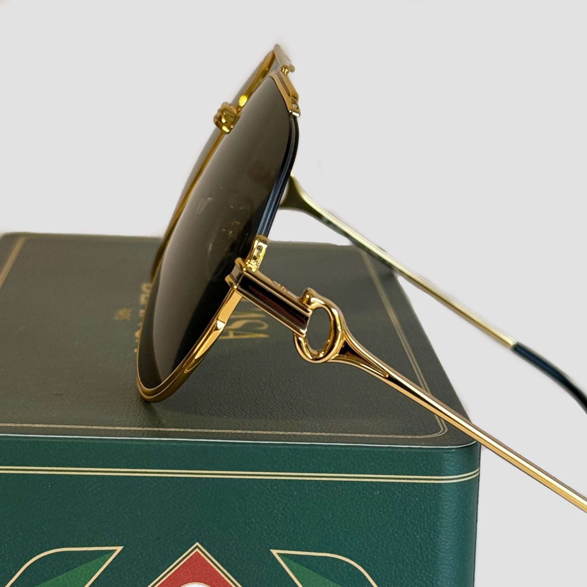 Casablanca Stainless Steel Aviator Sunglasses