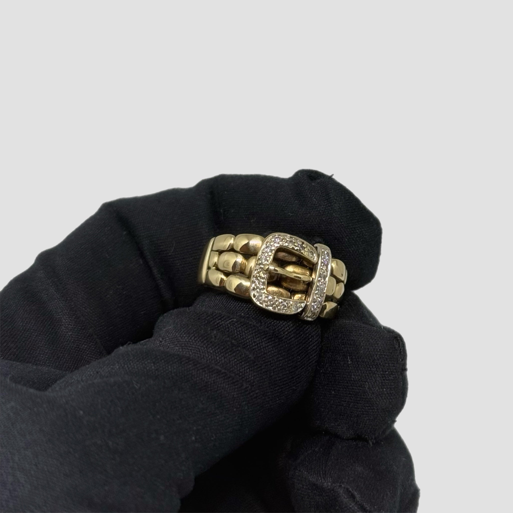 9ct Diamond Buckle Ring