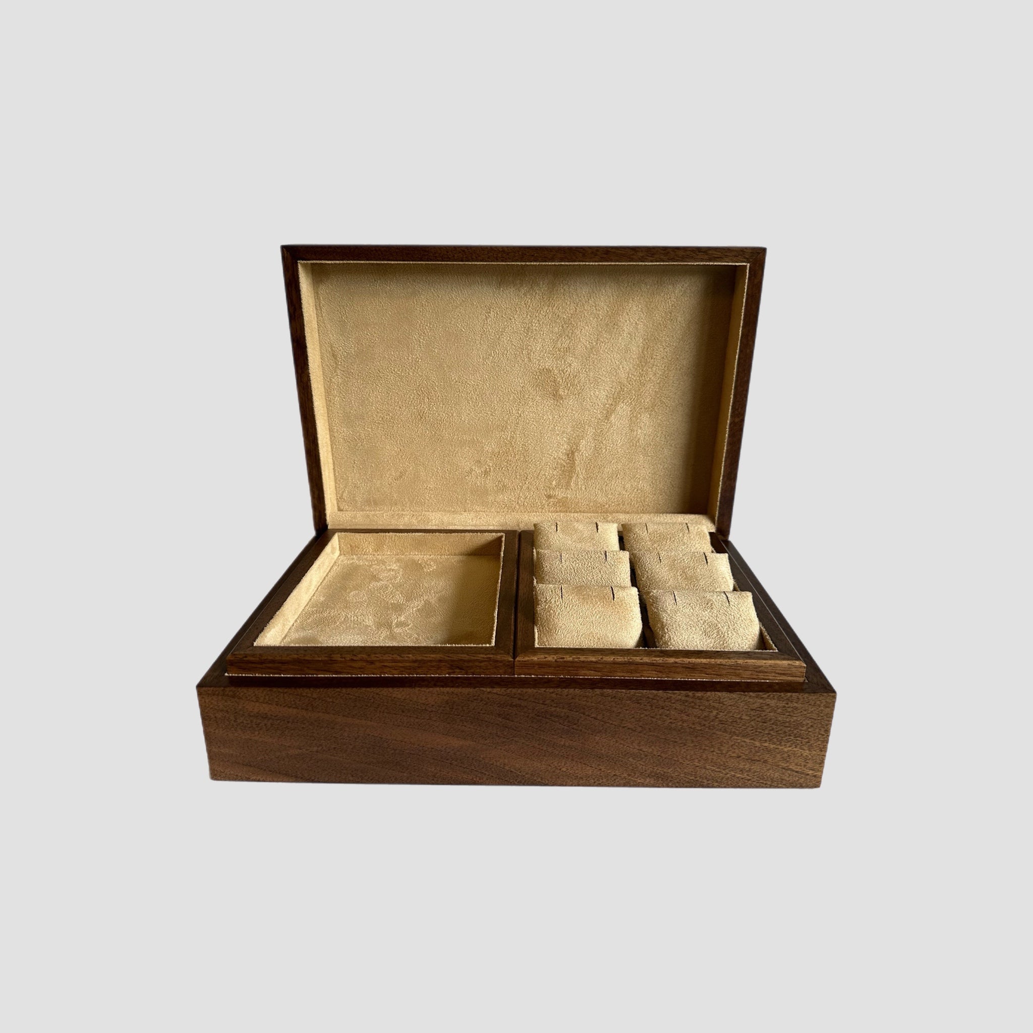 Handmade Walnut Jewellery Box Organiser