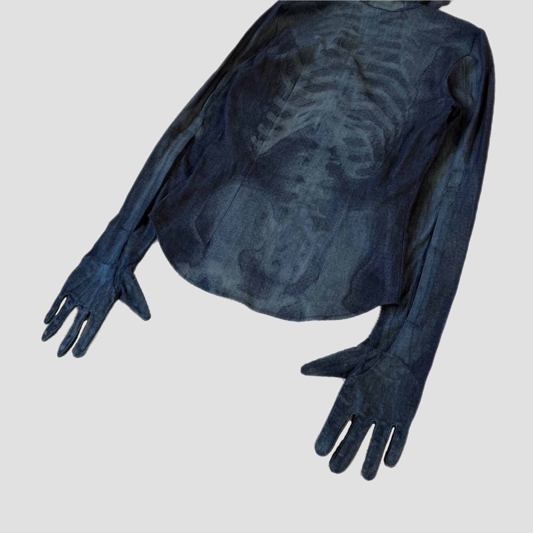 Off-White Body Scan X-Ray Denim Hoodie