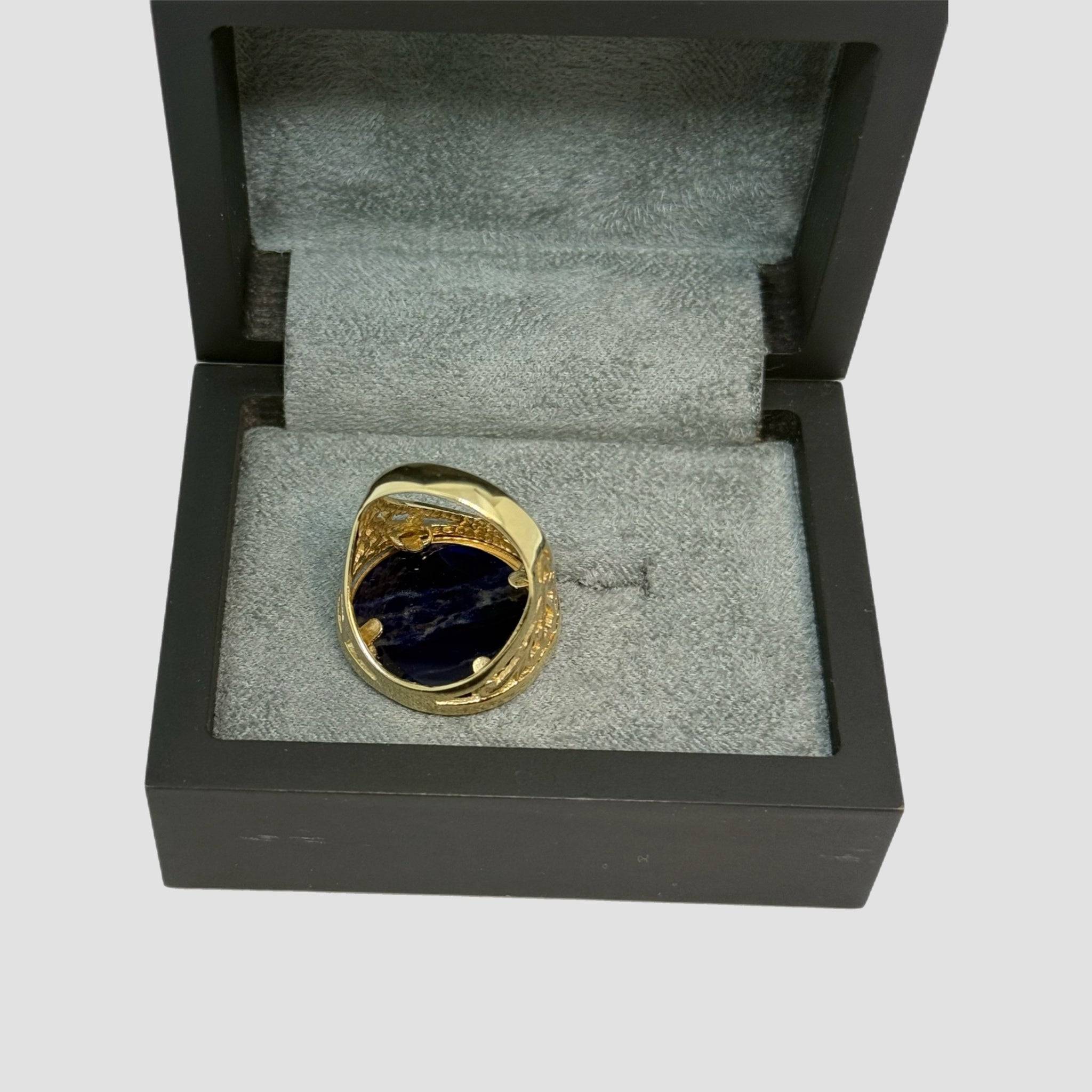 9ct Sodalite Half Sovereign Ring