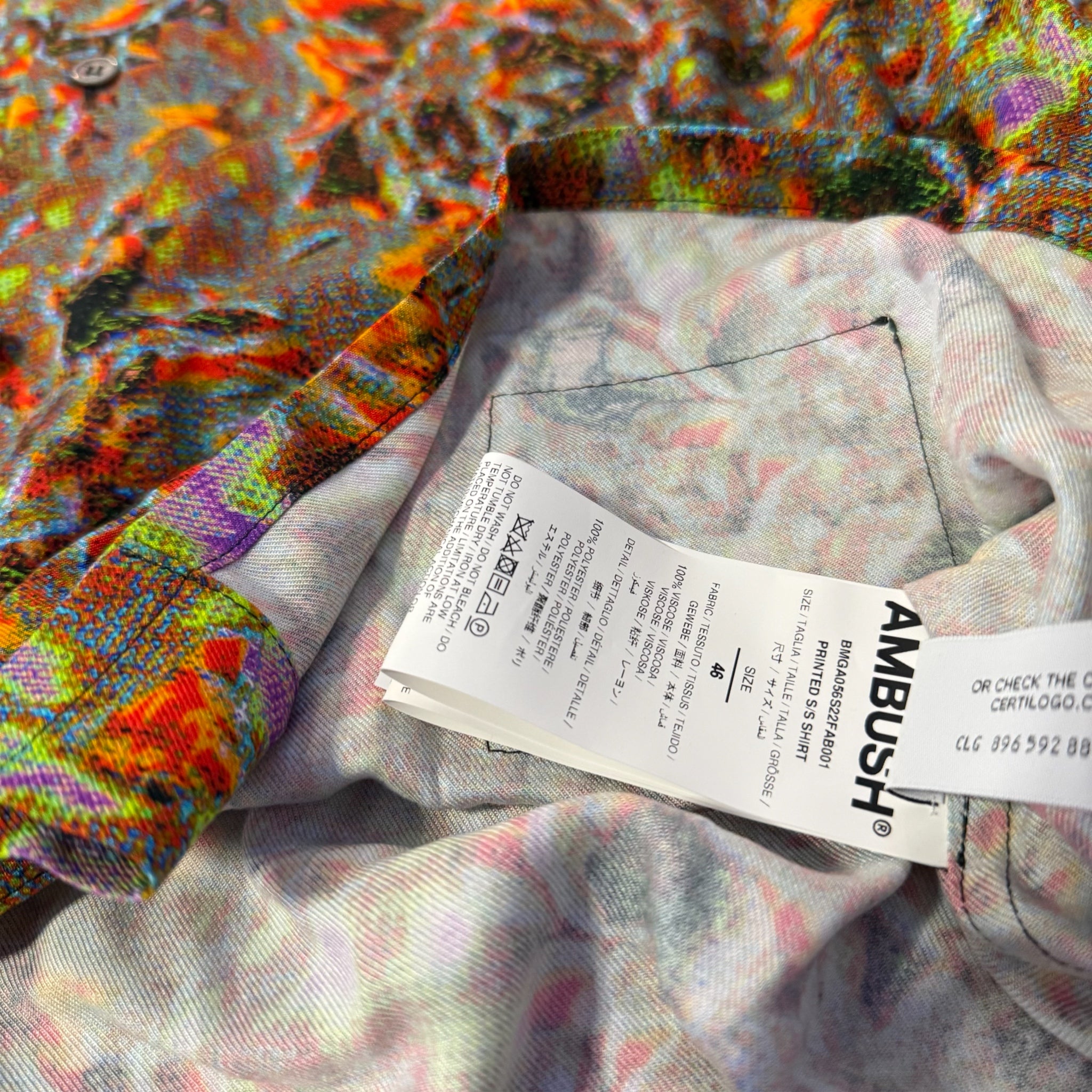 Ambush Men's Multi Printed Short Sleeved Shirt