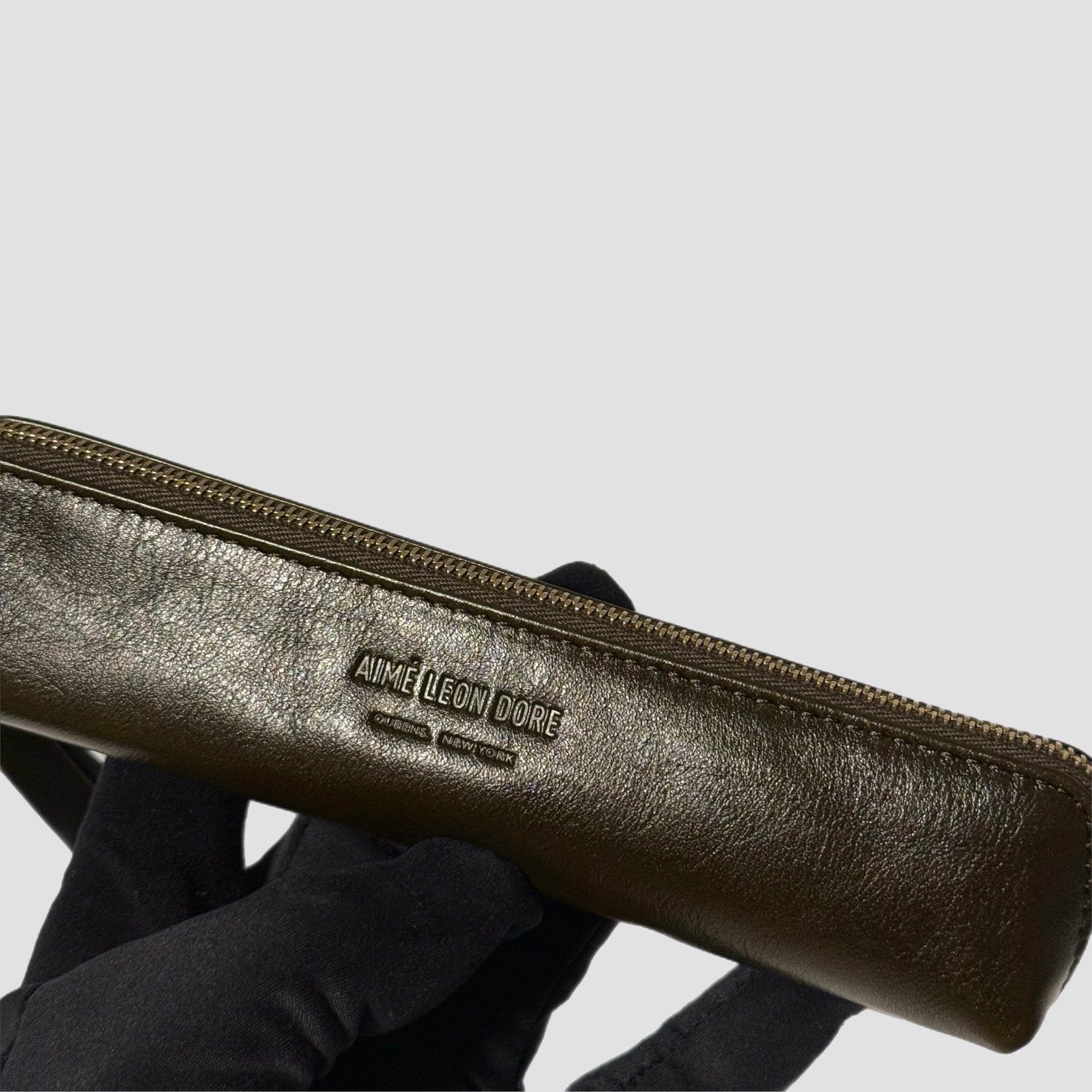 Aime Leon Dore Leather Stationary Pouch With Pencils / Eraser Pack