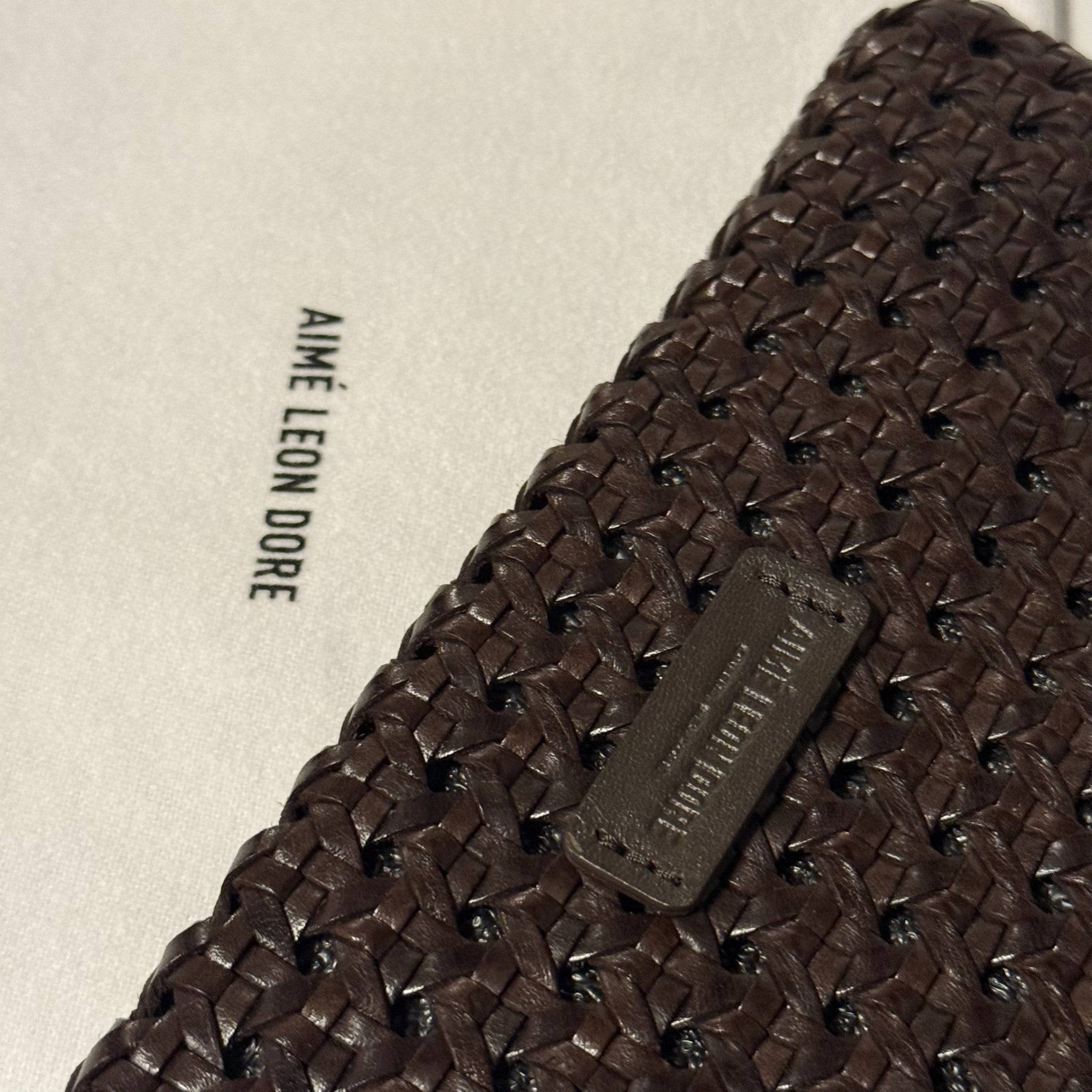 Aime Leon Dore Woven Leather Pouch
