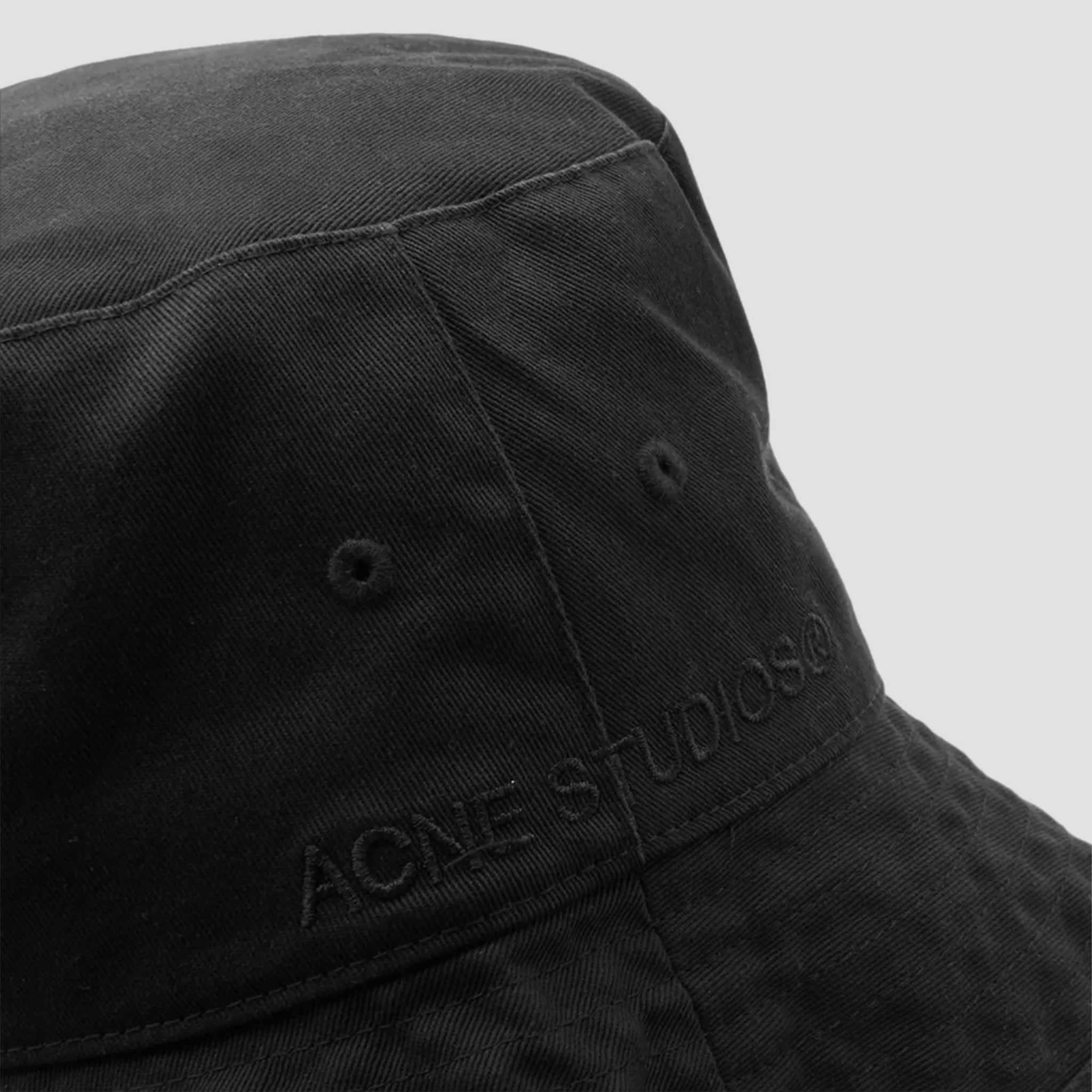 Acne Studios Brimmo Twill Logo Bucket Hat