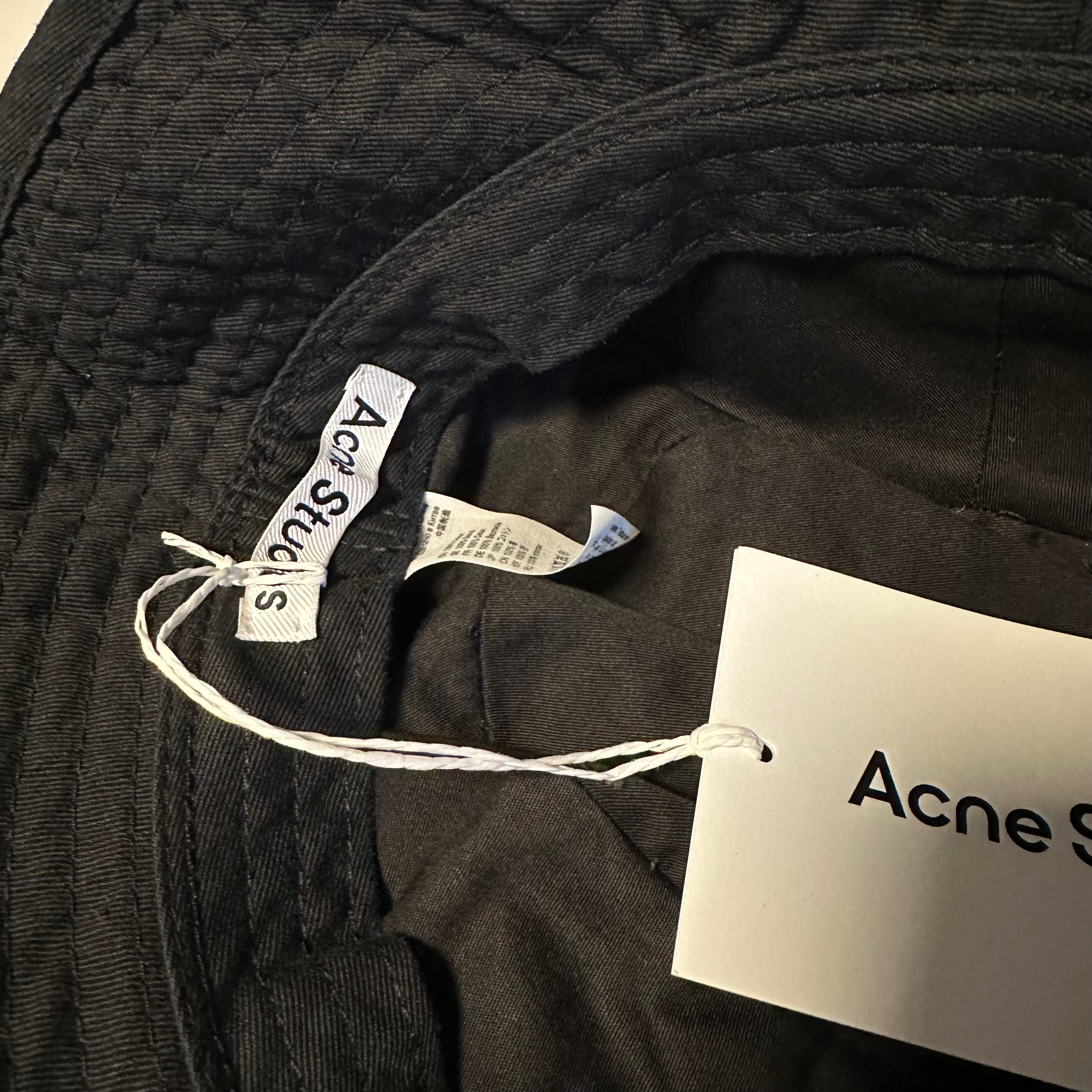 Acne Studios Brimmo Twill Logo Bucket Hat