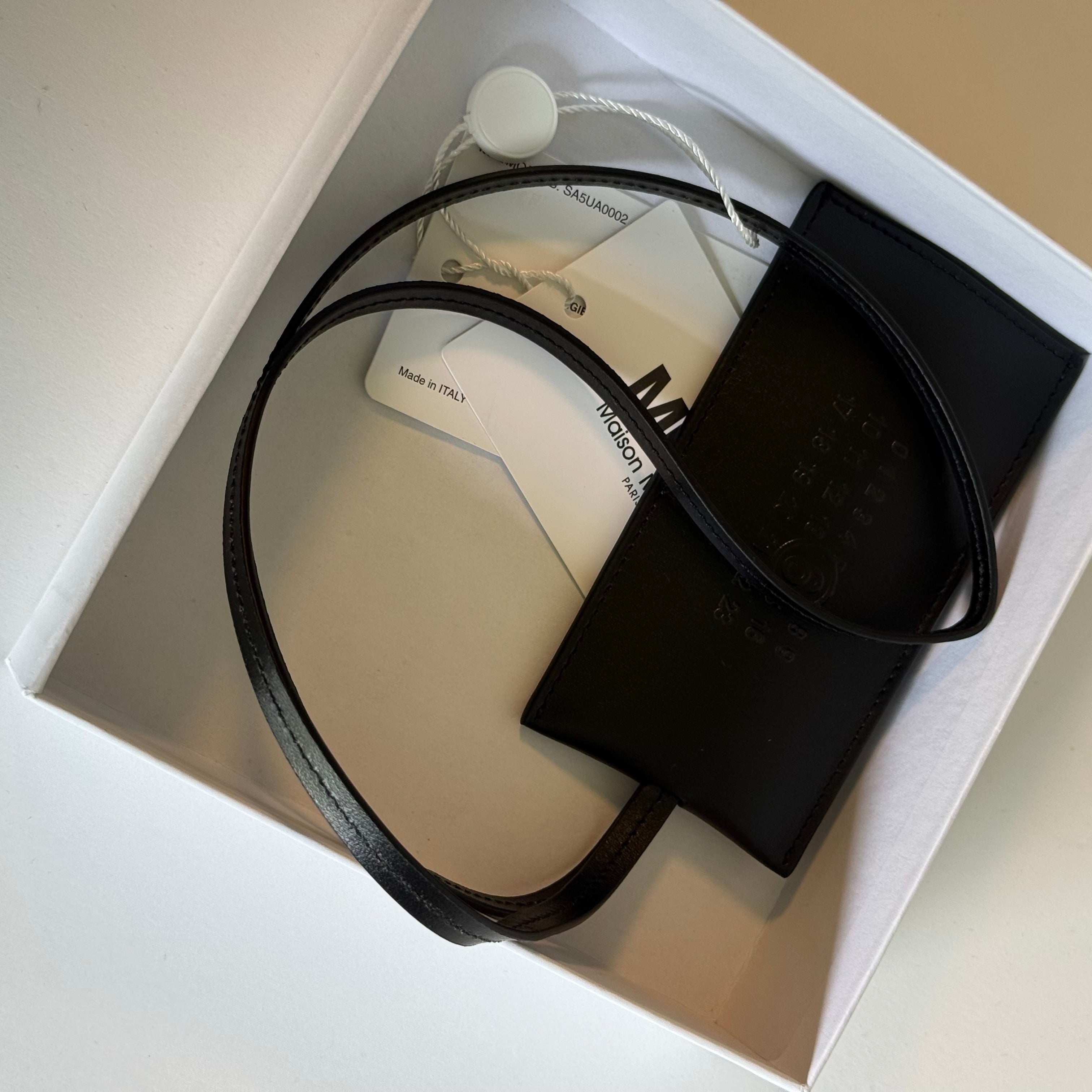 MM6 Maison Margiela Leather Key Tag Holder
