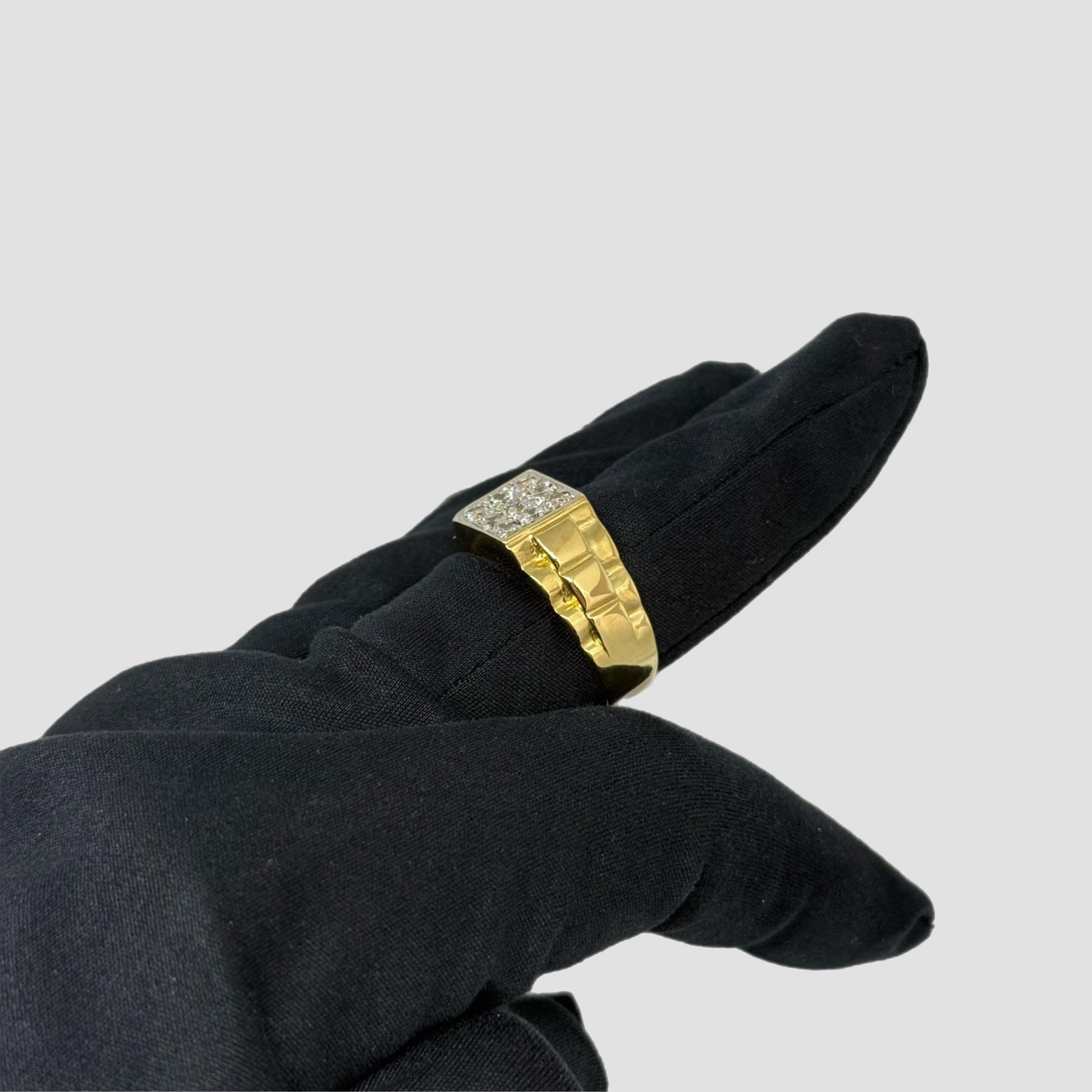 9ct CZ Rolex Style Ring