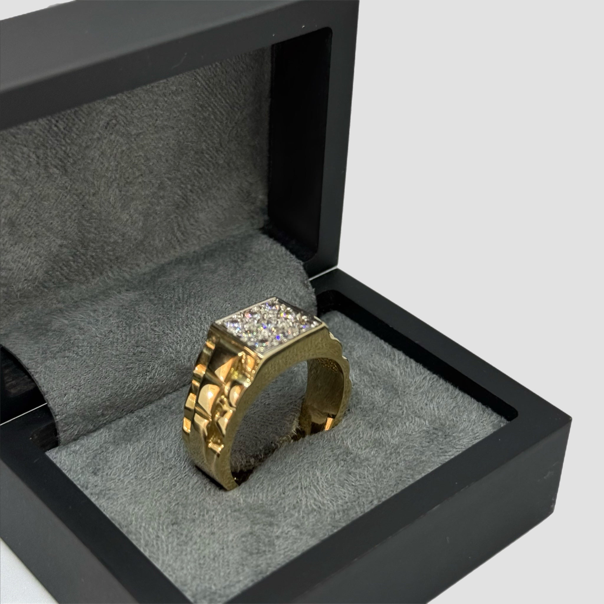 9ct CZ Rolex Style Ring