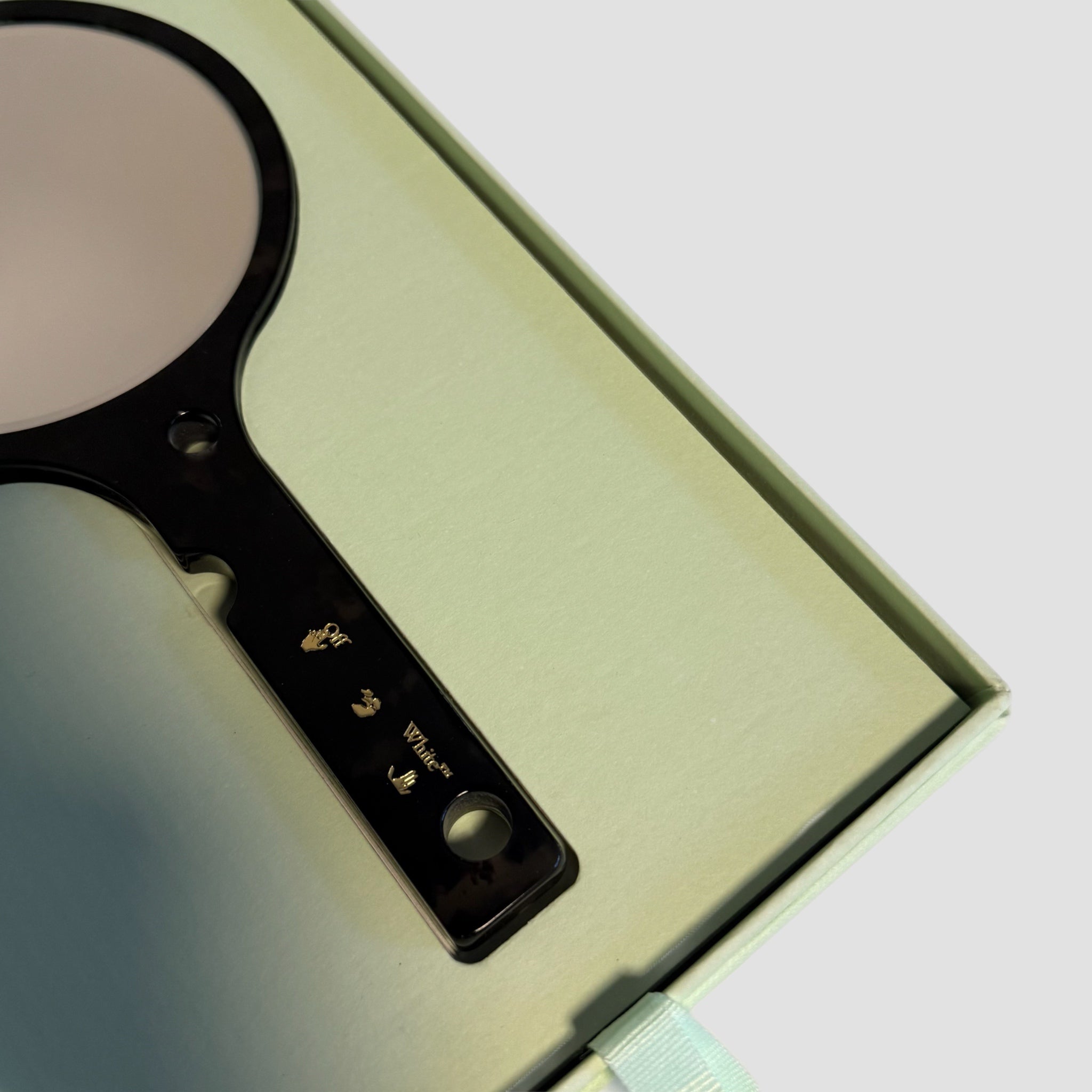 Off-White Meteor Hand Mirror Dark Havana Gold