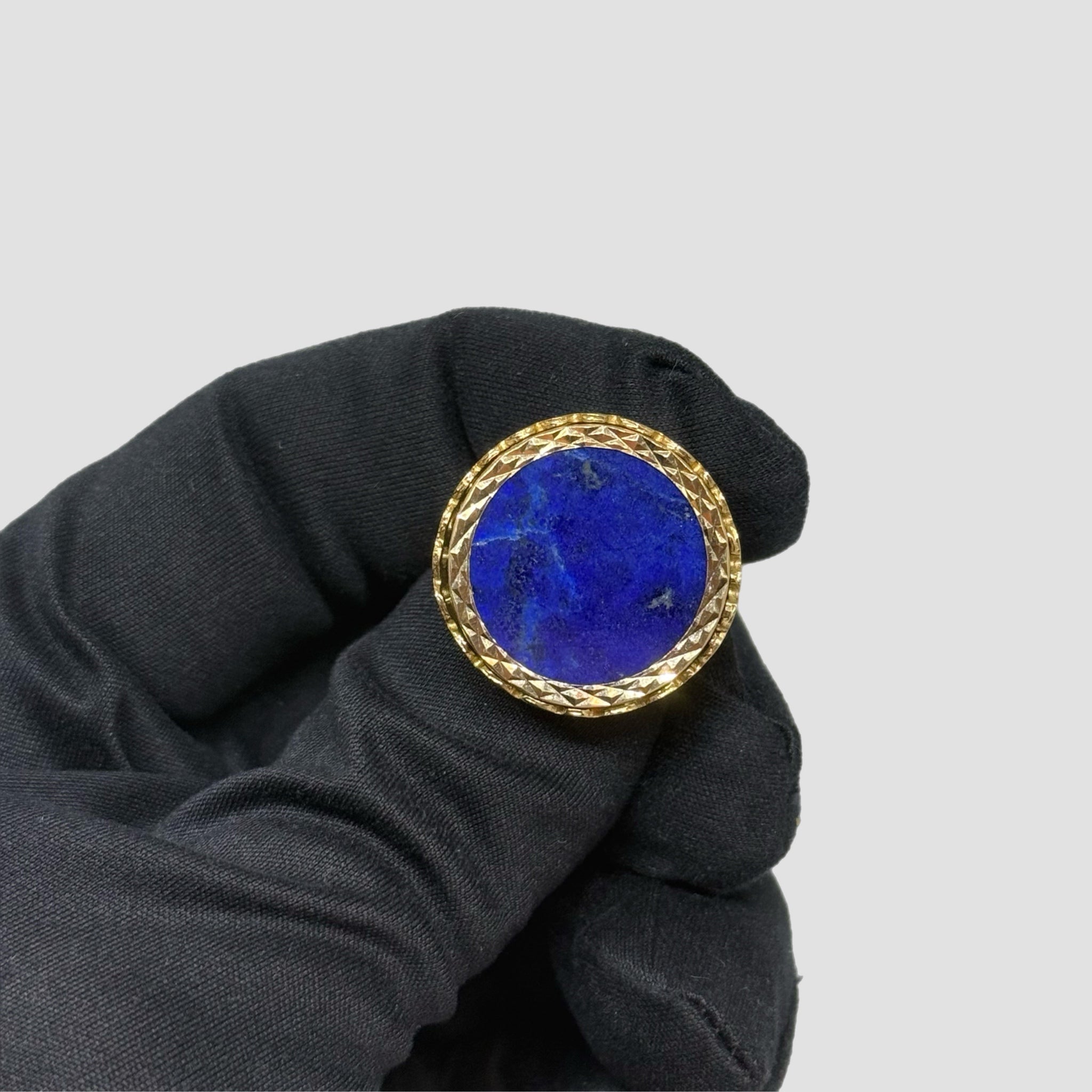 9ct Lapis Lazuli Full Sovereign Ring