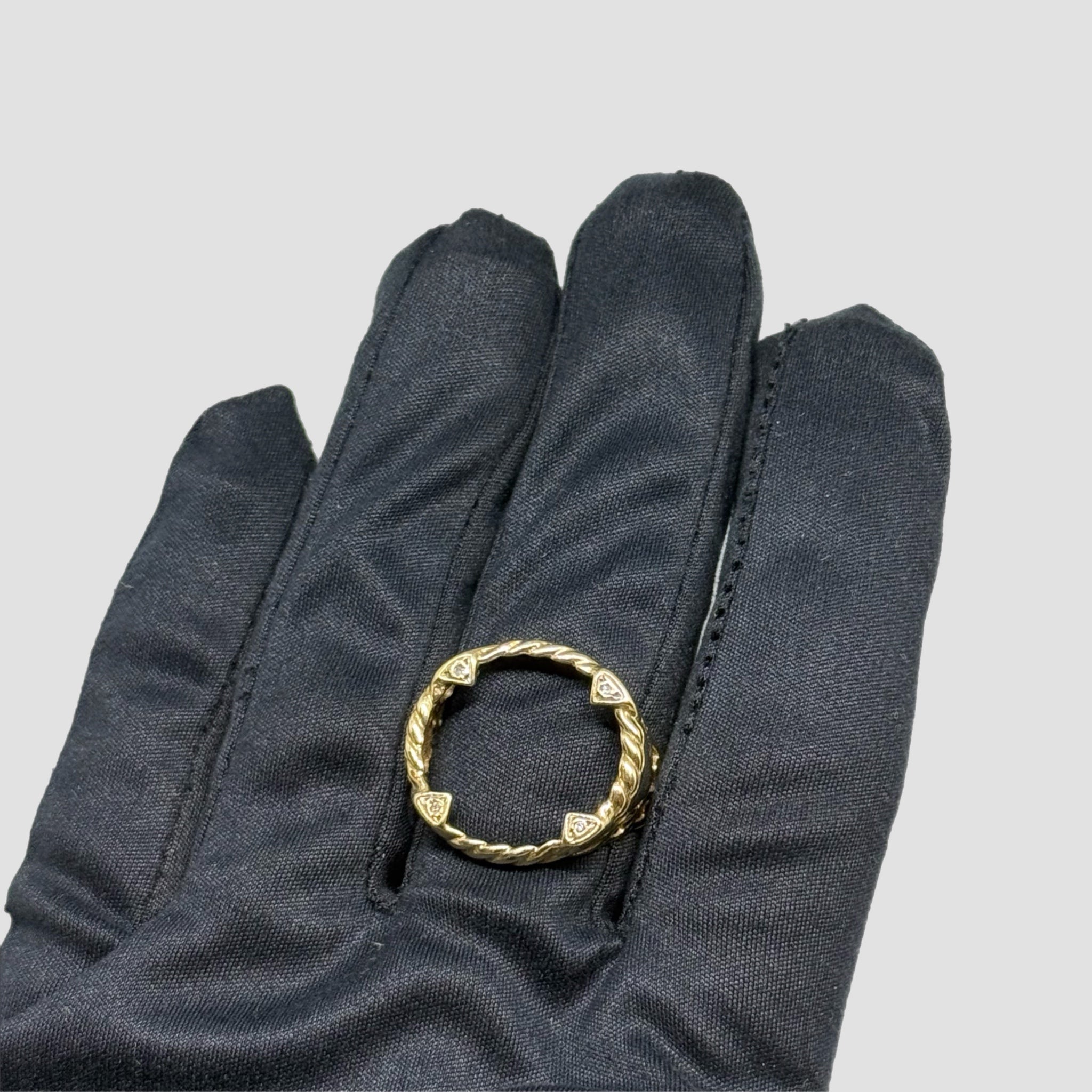 9ct Diamond Half Sovereign Mount