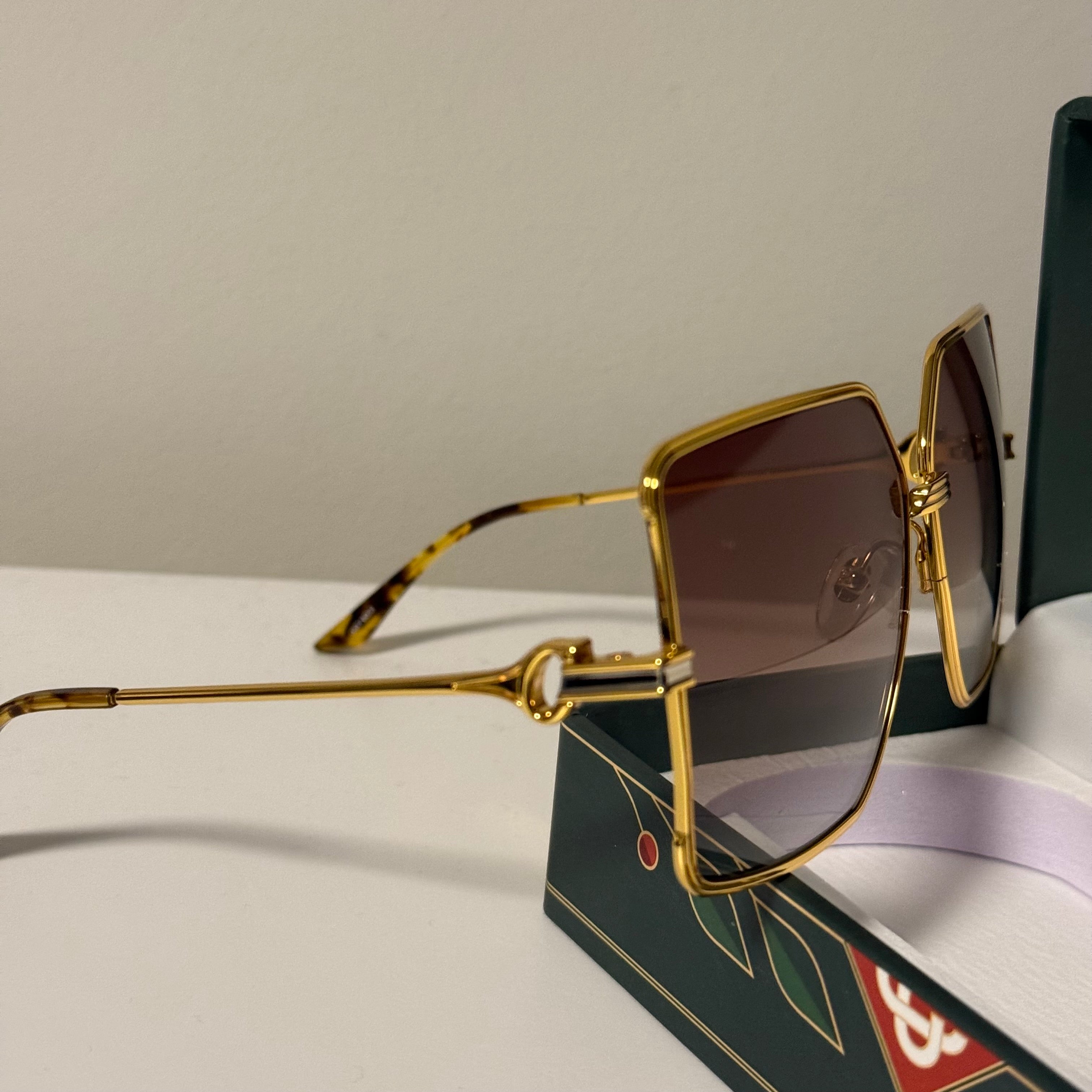 Women’s Casablanca Stainless Steel Square Brown Gradient Sunglasses