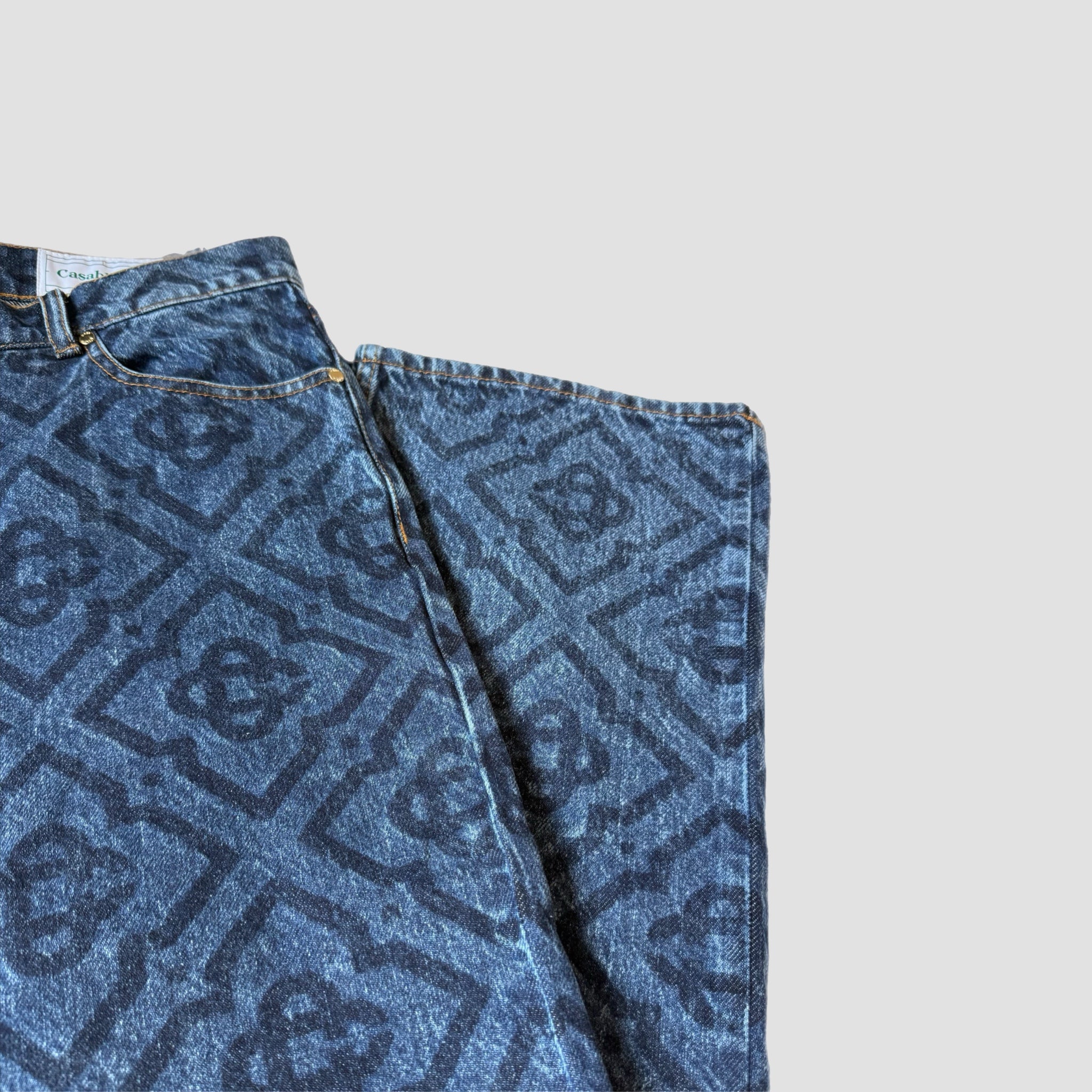 Casablanca Laser Monogran Denim Jeans