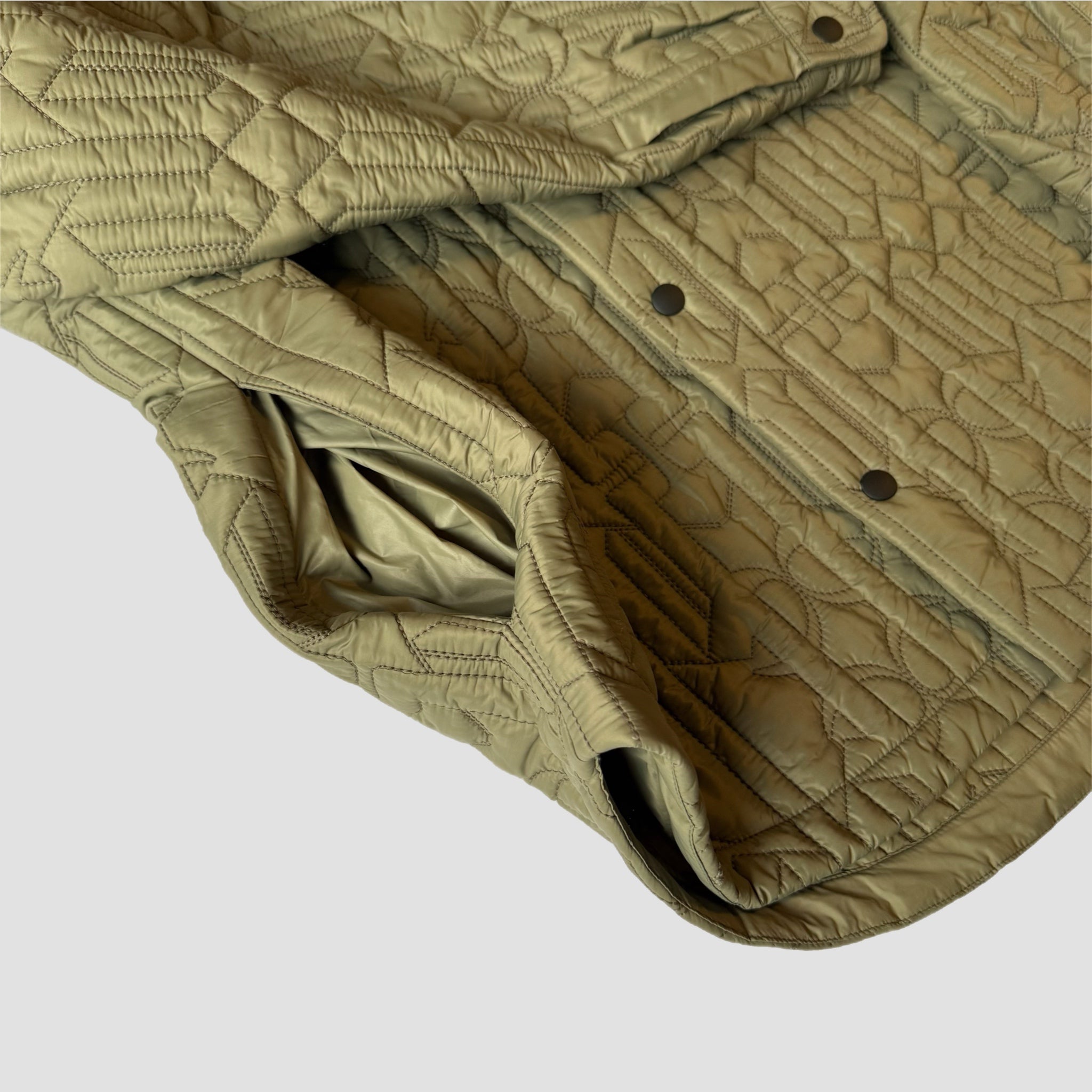 Palm Angels Monogram Quilted Shirt Jacket