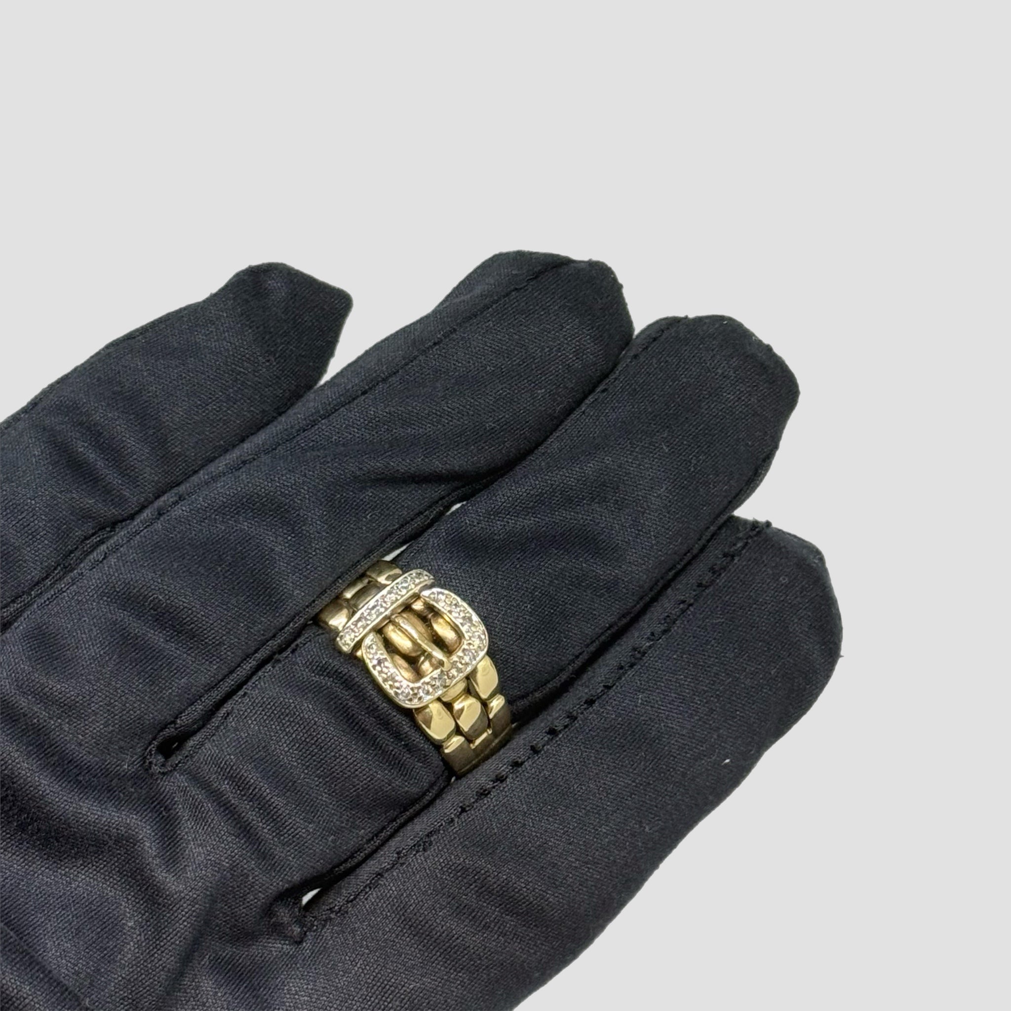 9ct Diamond Buckle Ring