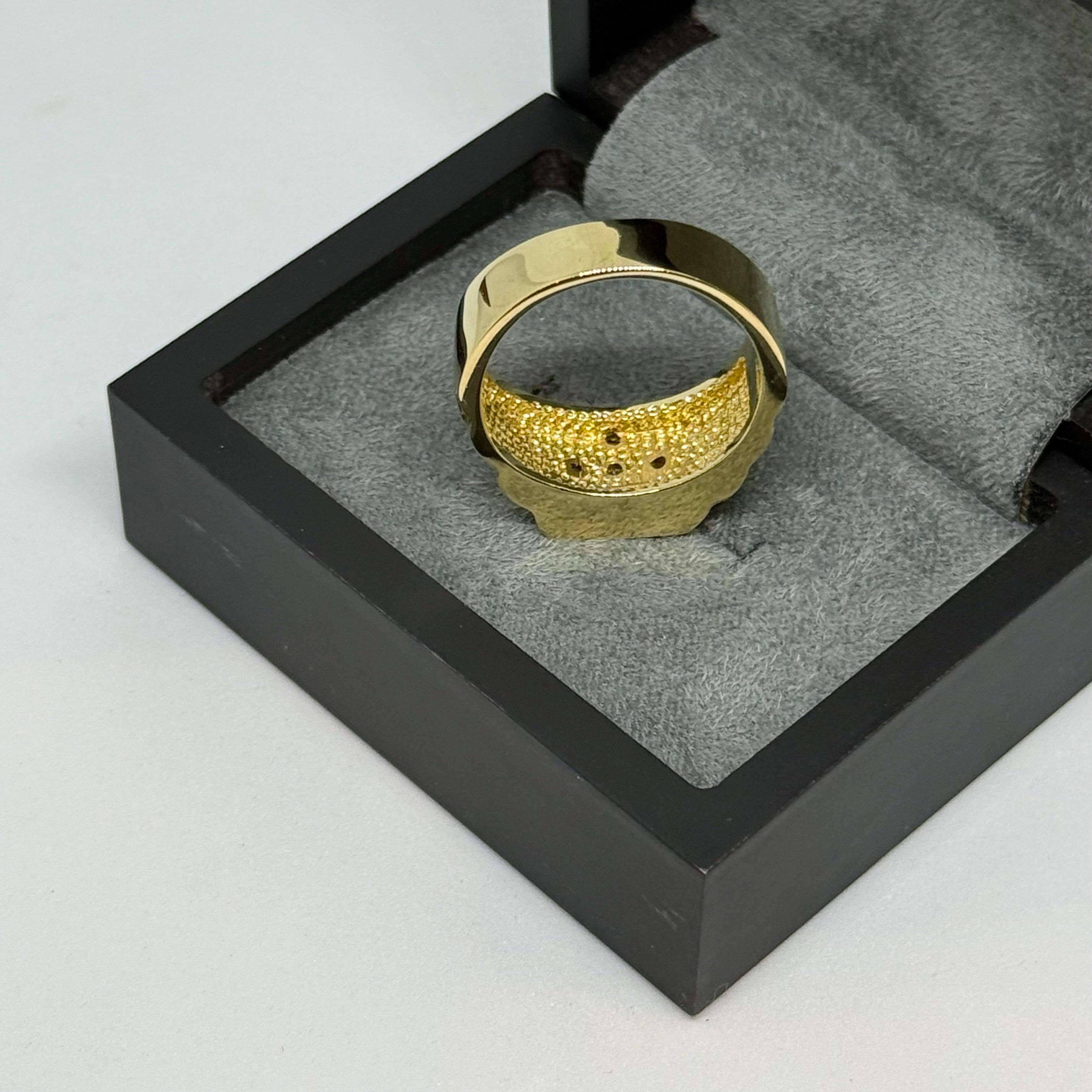 9ct Rolex Style CZ Signet Ring