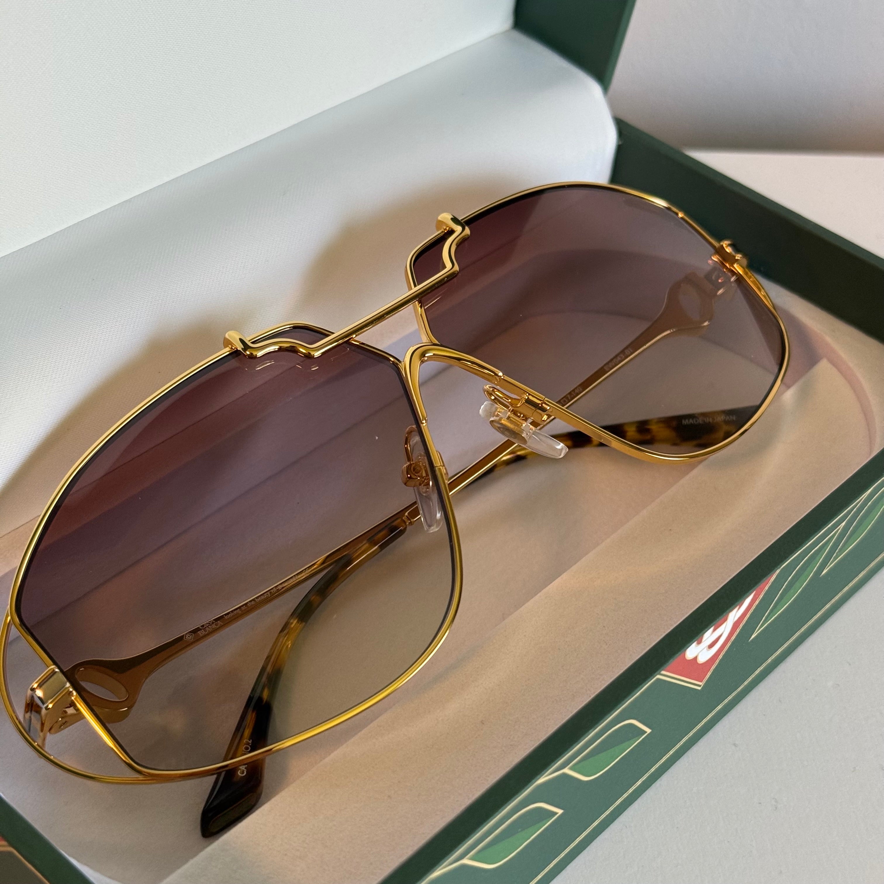 Casablanca Stainless Steel Aviator Sunglasses