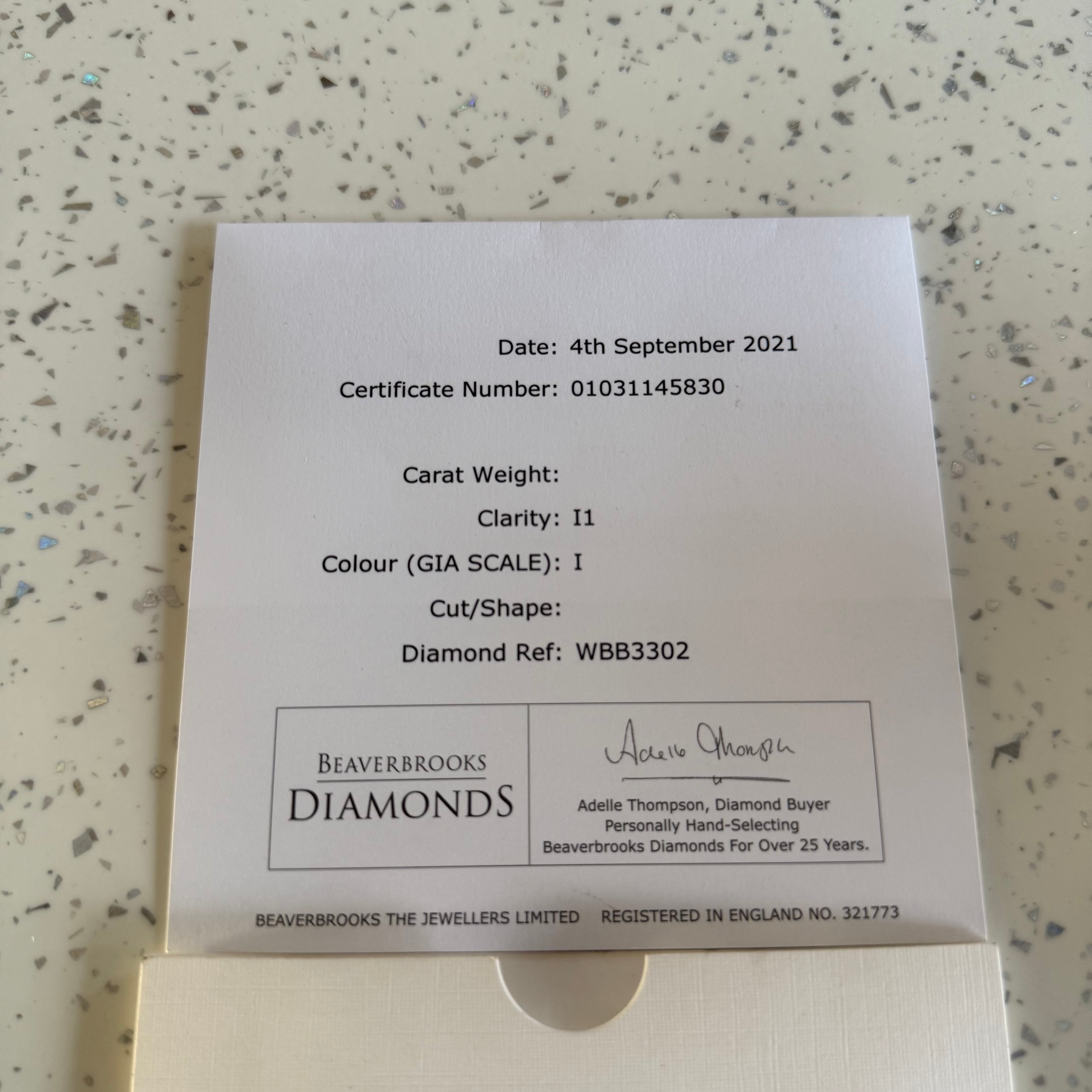 18ct White Gold Diamond Wishbone Half Eternity Ring