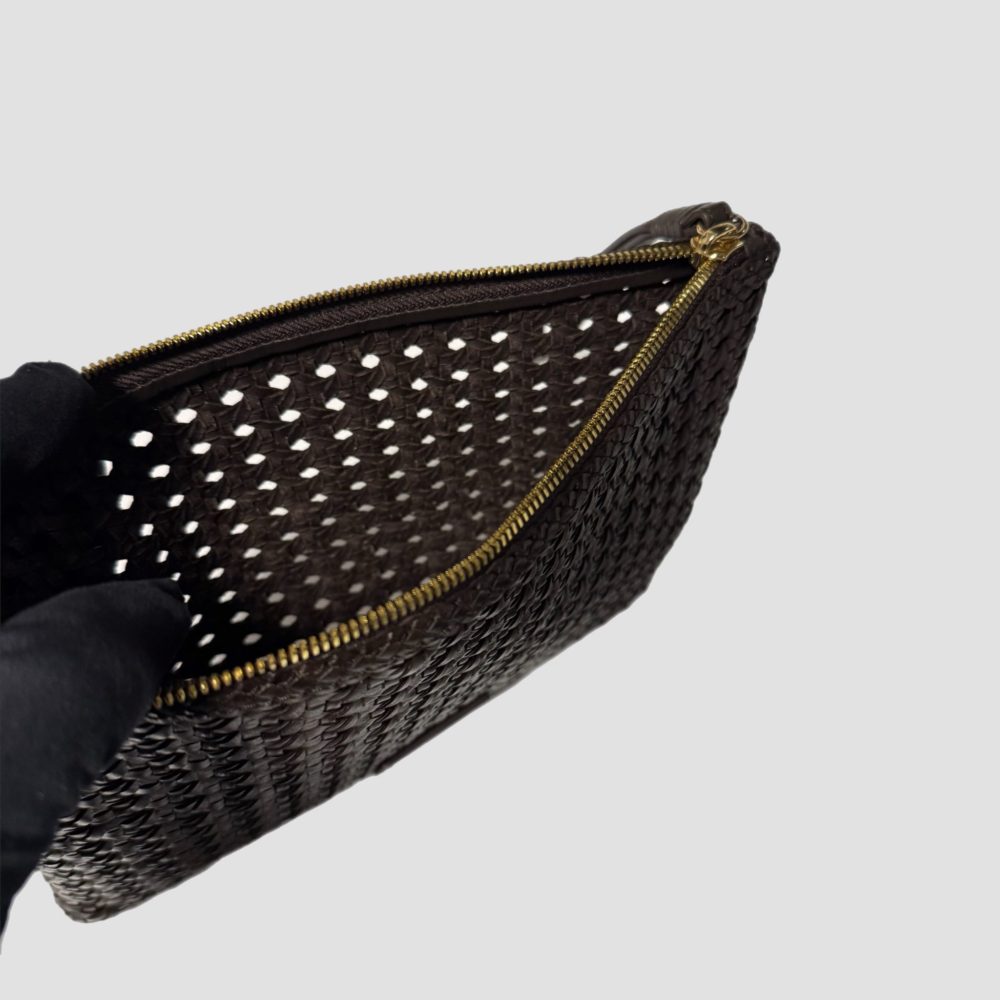 Aime Leon Dore Woven Leather Pouch