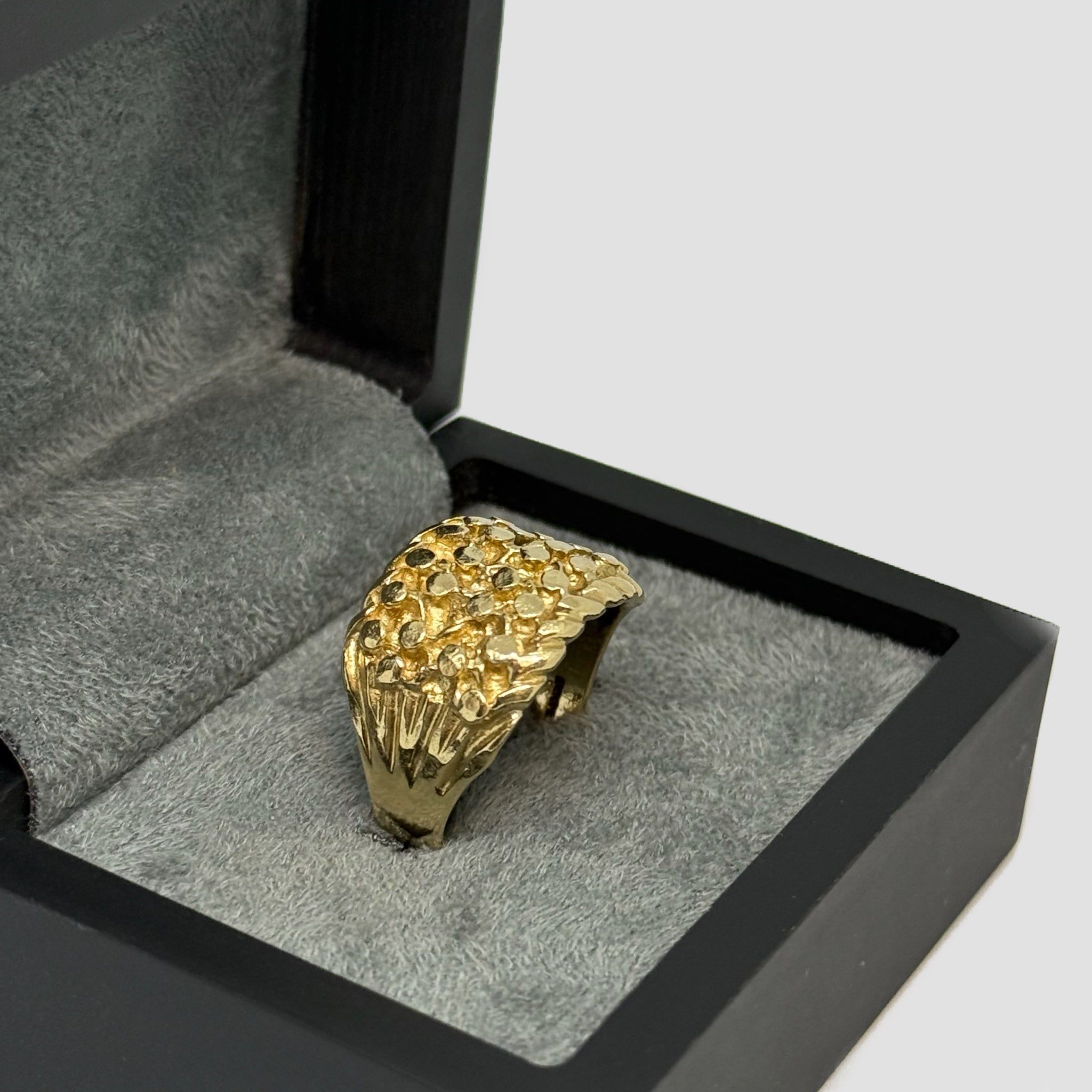 Men's 9ct 4 Row Keeper Ring