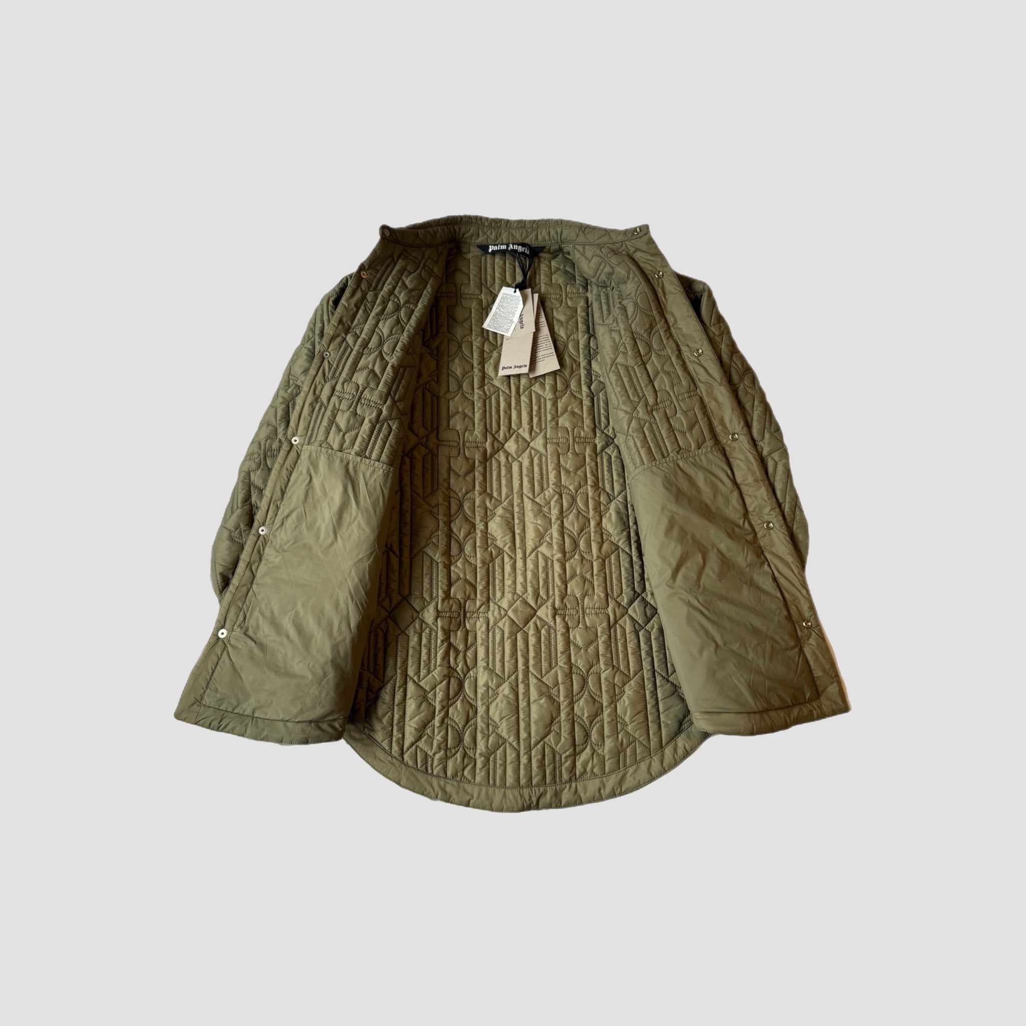 Palm Angels Monogram Quilted Shirt Jacket