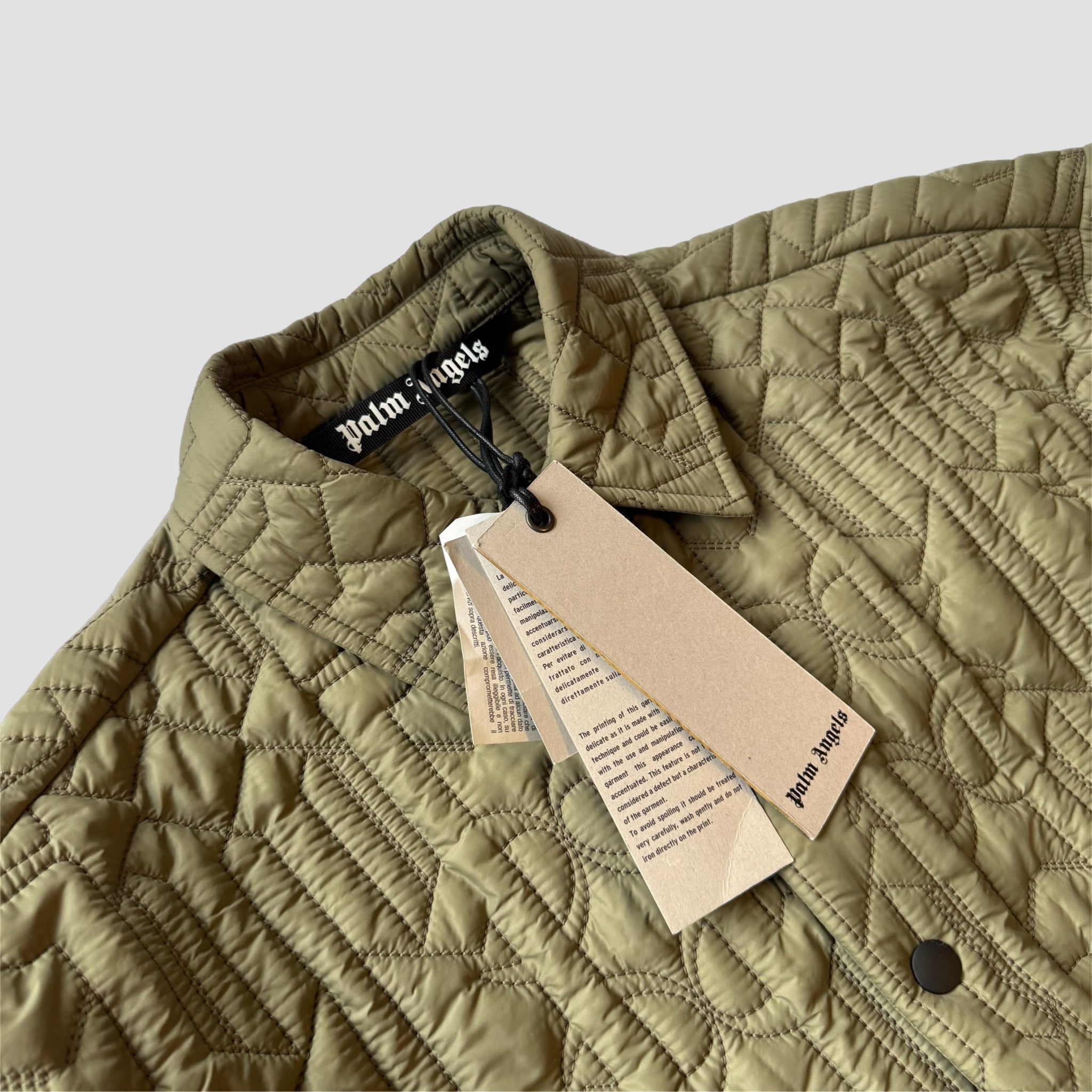 Palm Angels Monogram Quilted Shirt Jacket