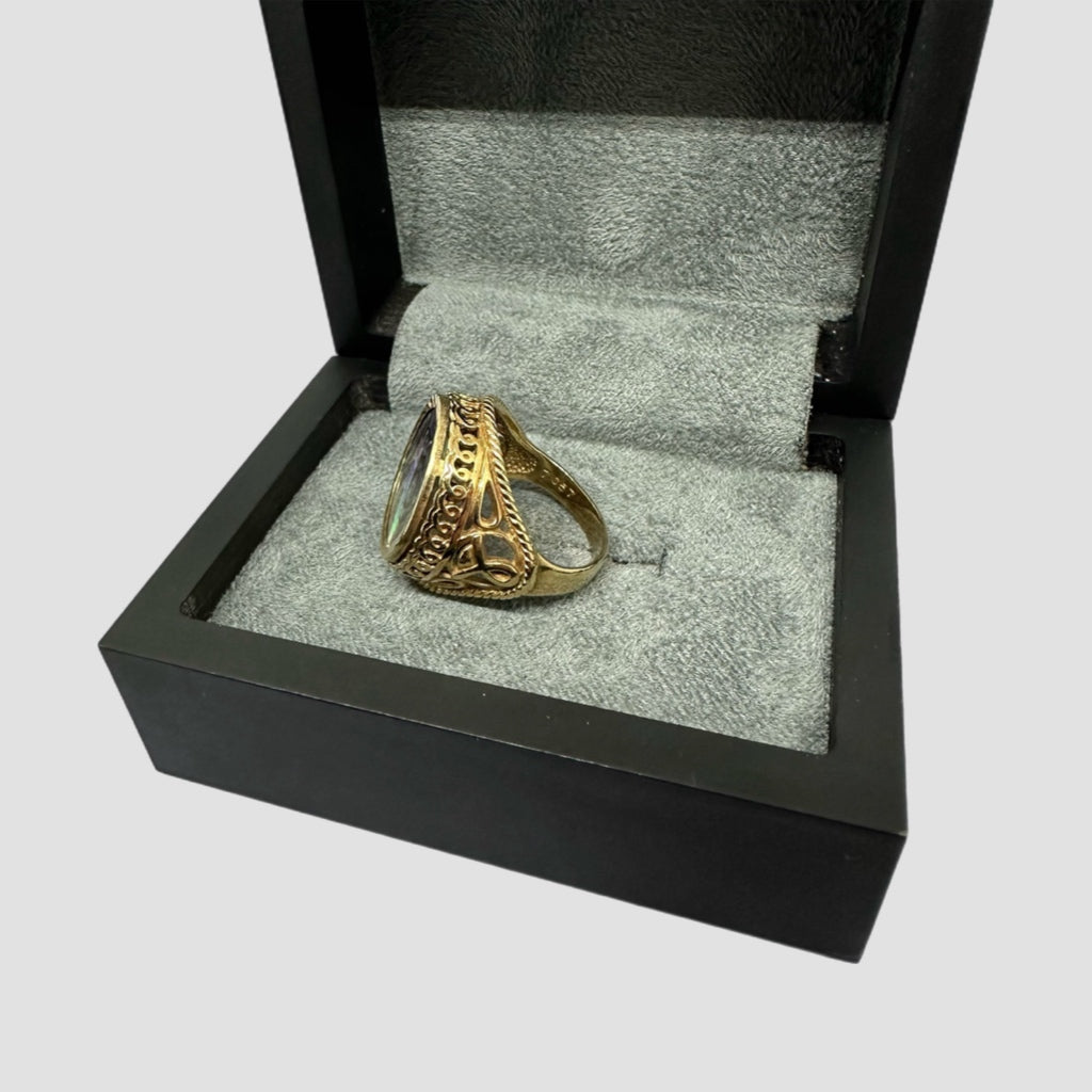 Abalone 9ct 1/10 Krugerrand Ring