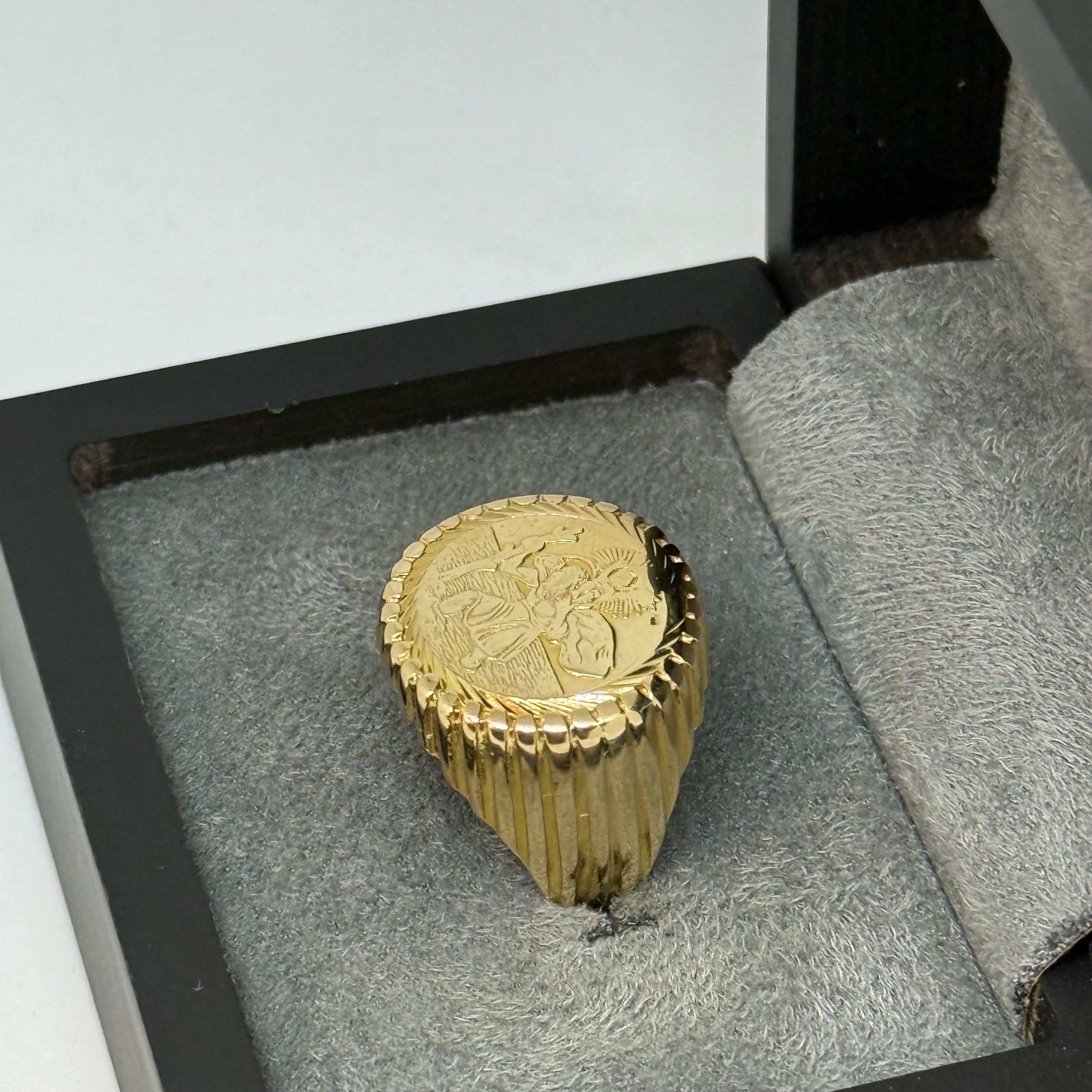 9ct St Christopher Coin Ring