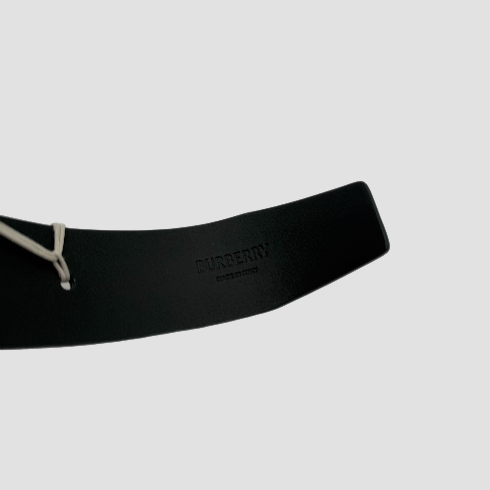 Burberry Leather B Buckle Belt Emerald Green