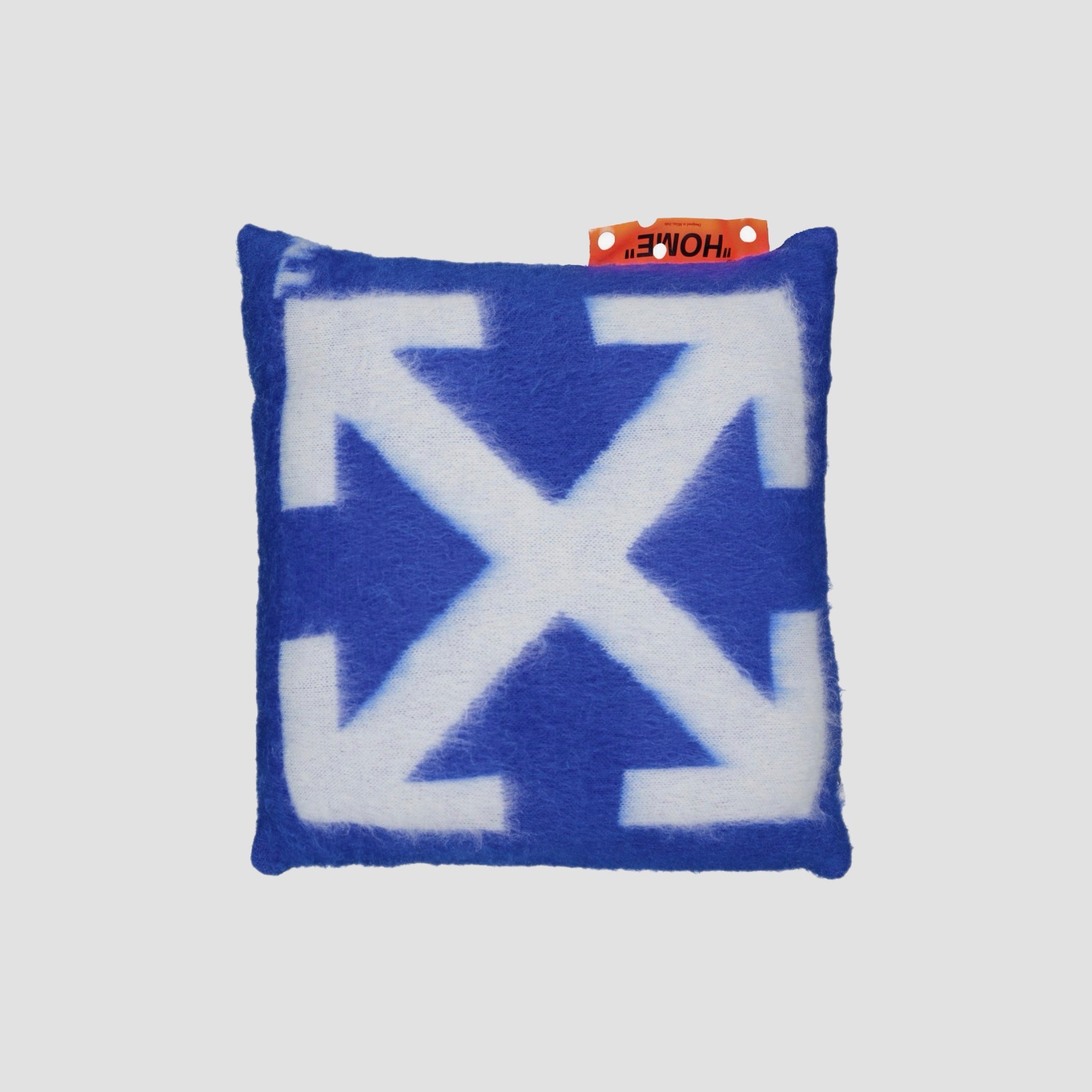 Off-White Pillow Arrow Design Blue White