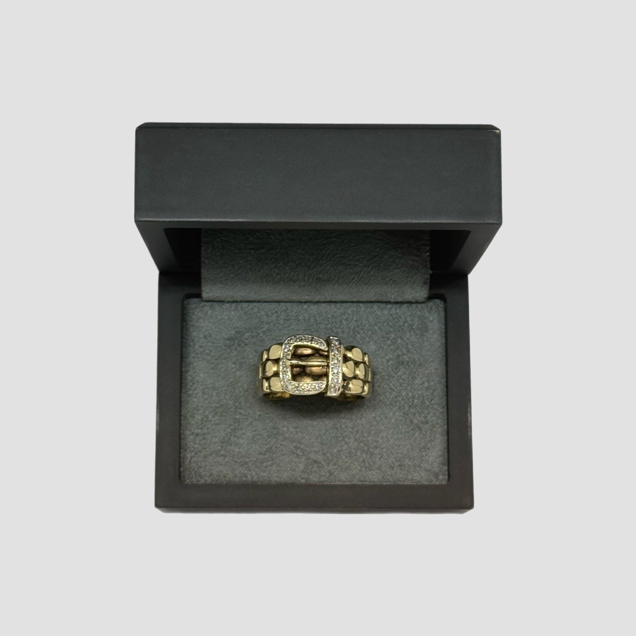 9ct Diamond Buckle Ring