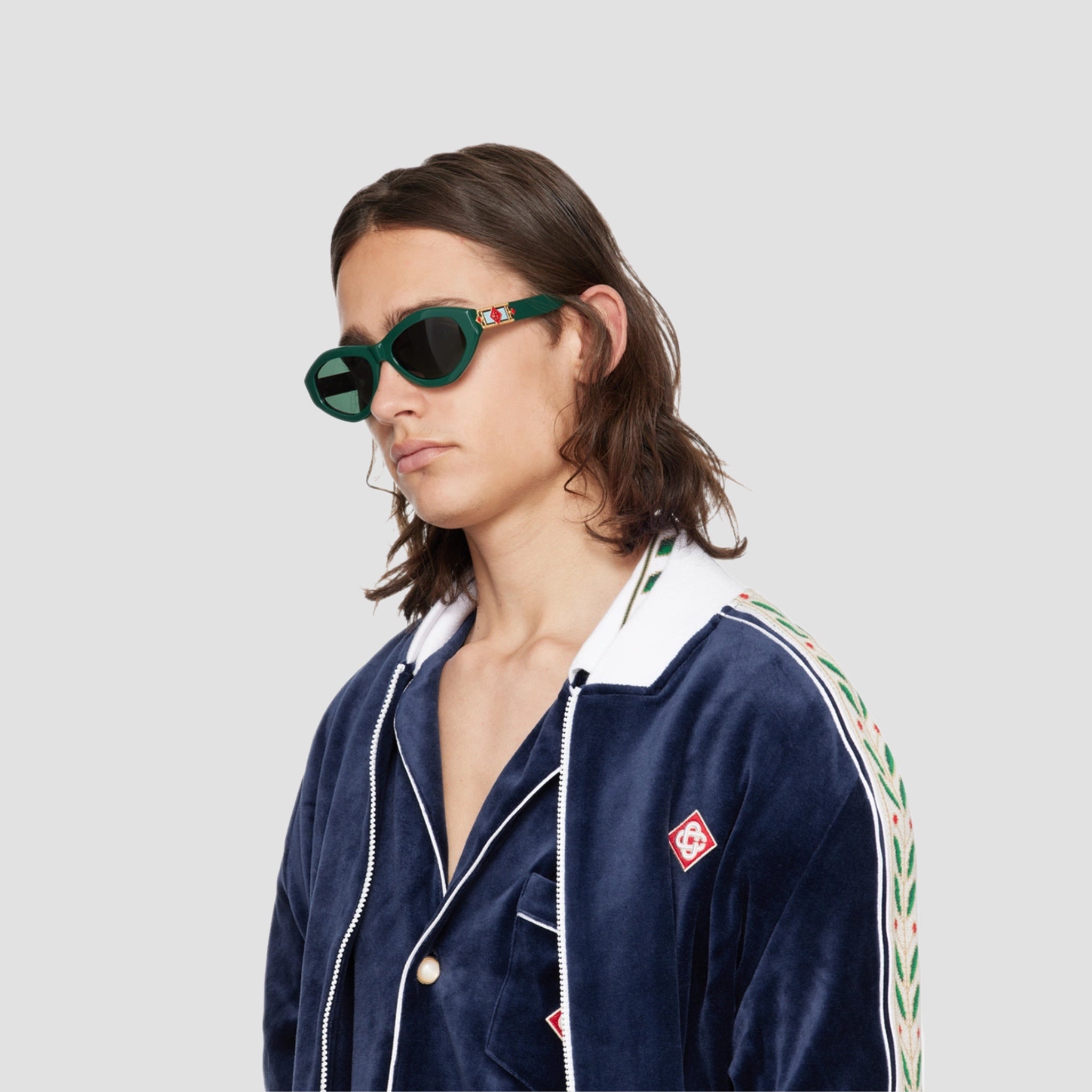 Casablanca Monogram Oval Sunglasses