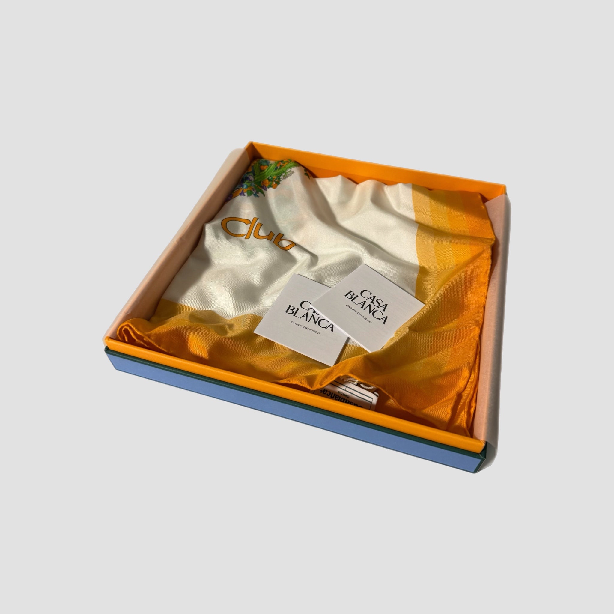 Casablanca Silk Twill Palm Springs Scarf Orange