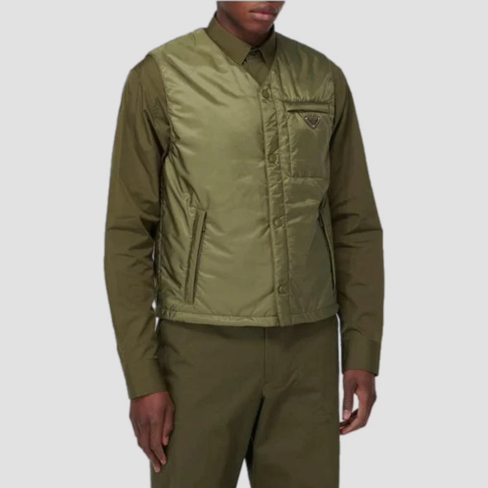 Prada Re-Nylon Gilet Green