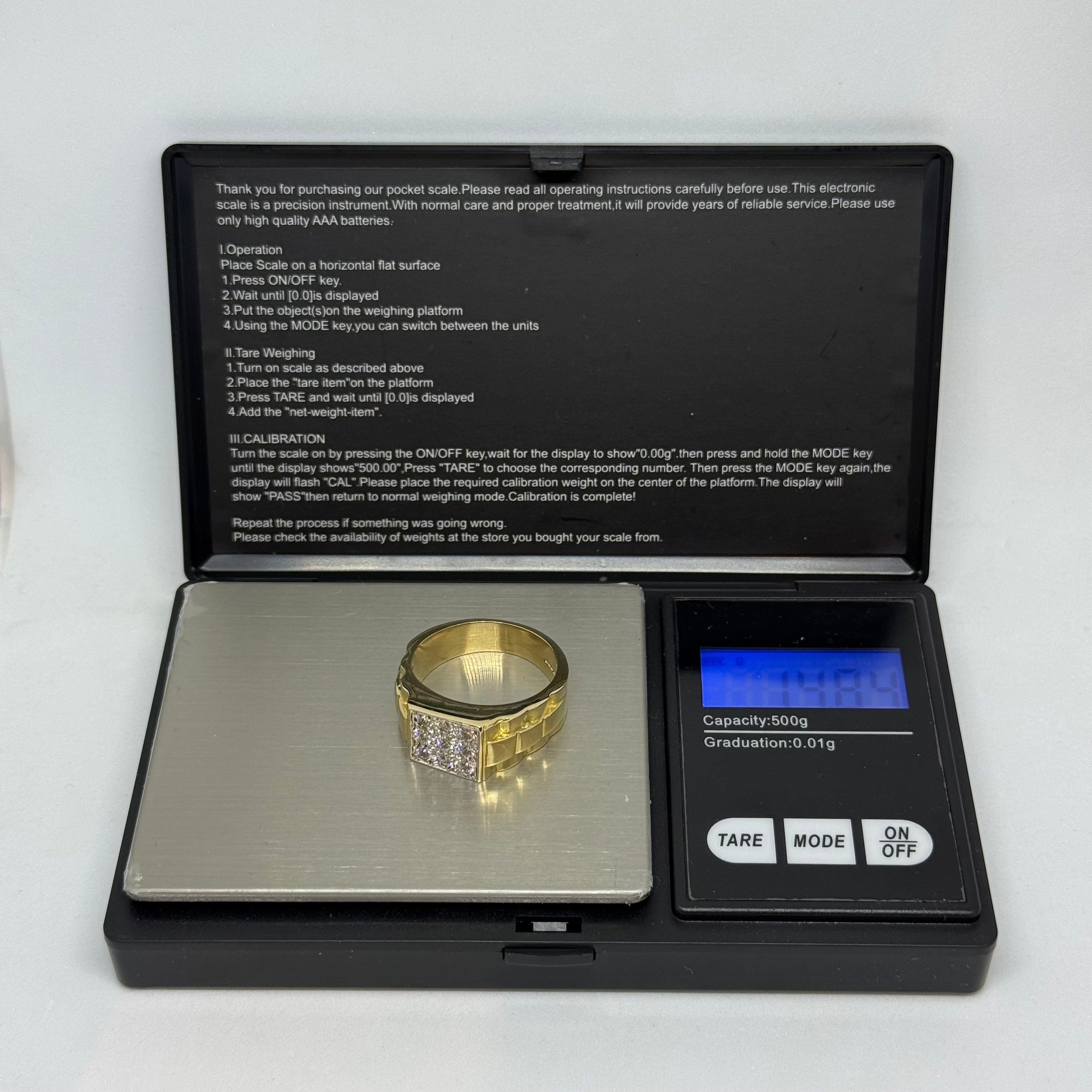 9ct Rolex Style CZ Signet Ring