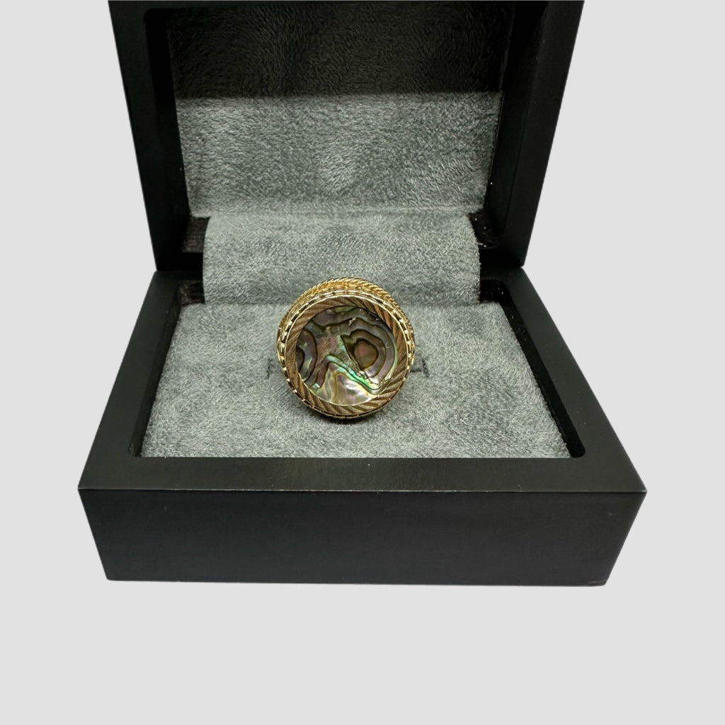 Abalone 9ct 1/10 Krugerrand Ring