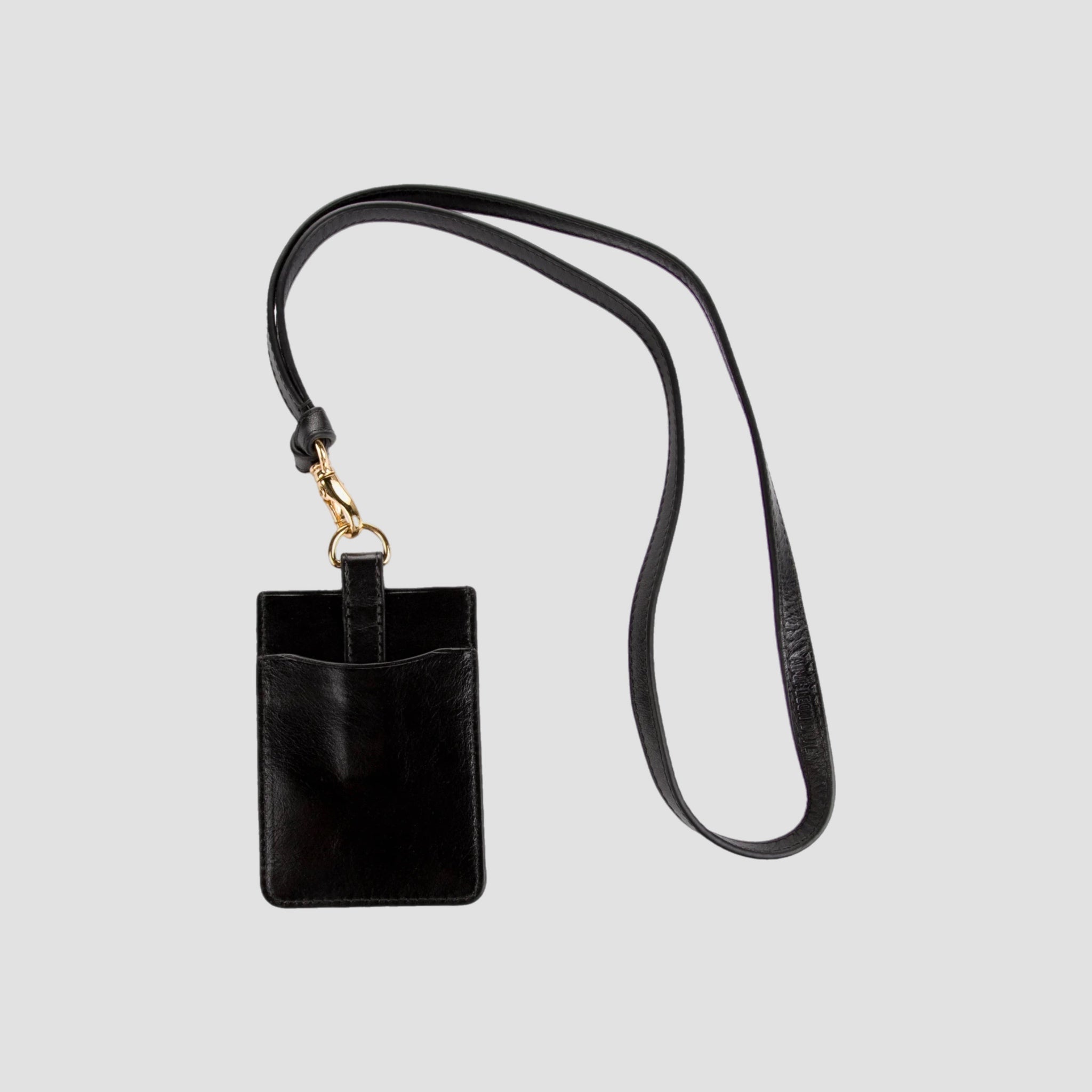 Aime Leon Dore Debossed Logo Leather Card Holder Marine