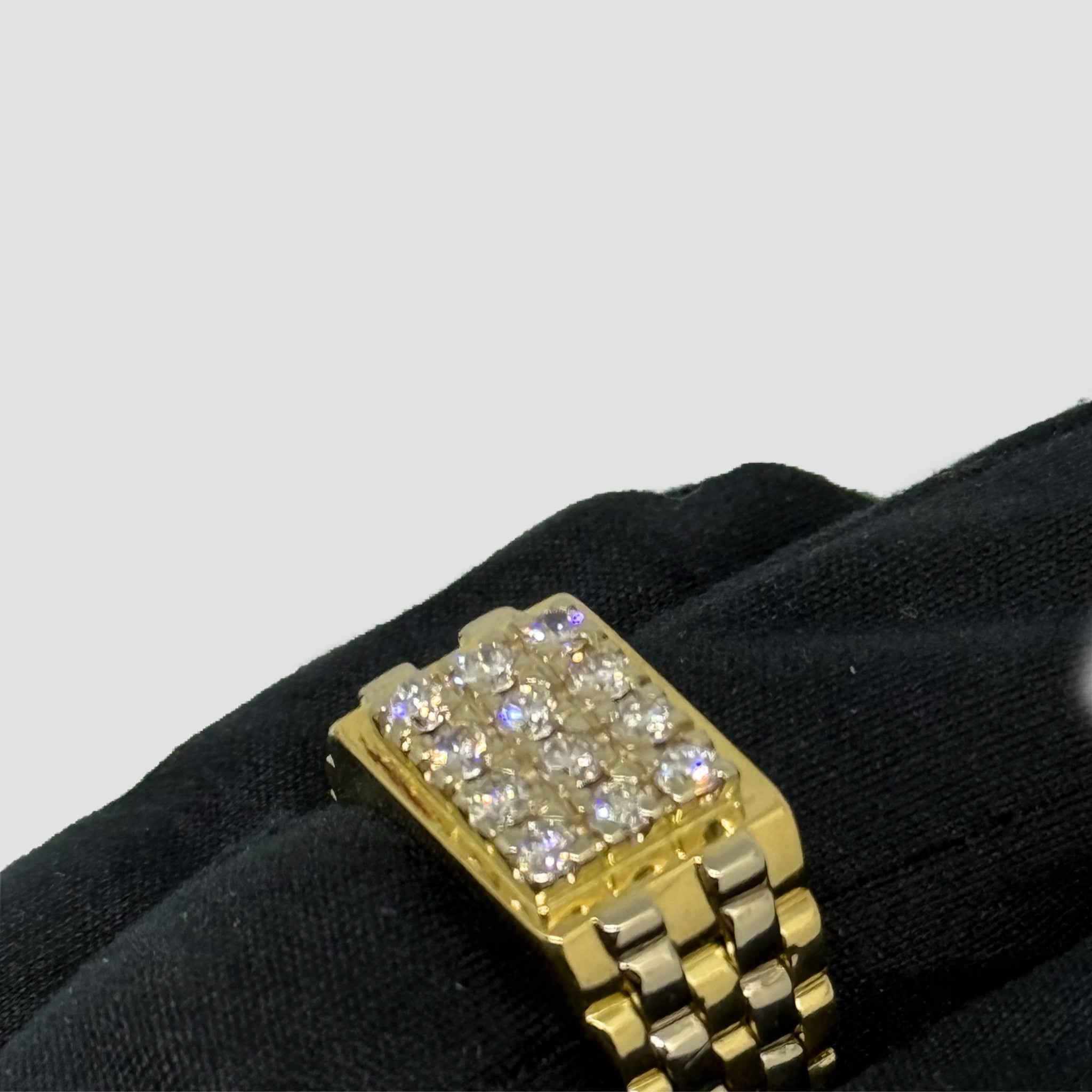 18ct Diamond Rolex Style Signet Ring