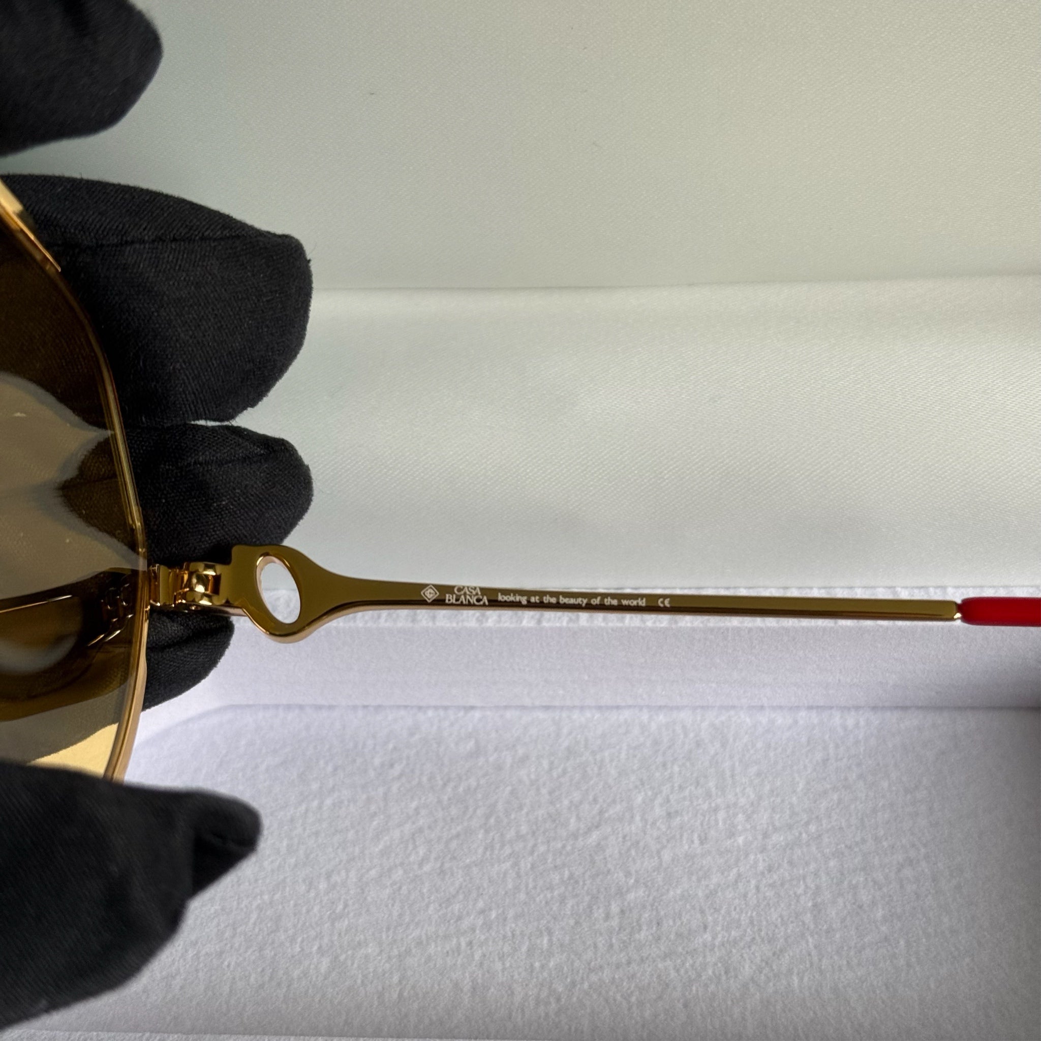 Casablanca Stainless Steel Aviator Sunglasses