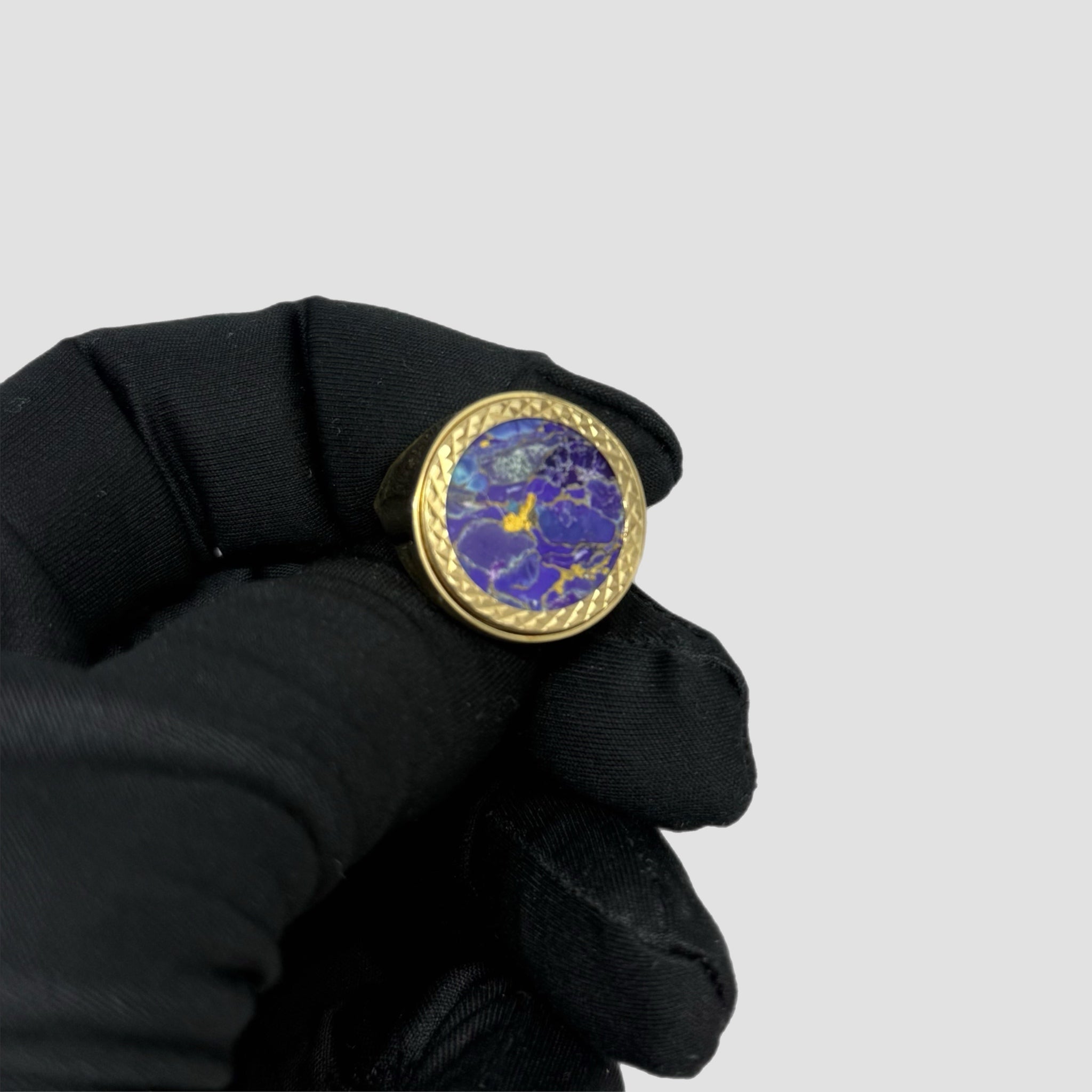 Mohave Purple Copper St George Half Sovereign Ring