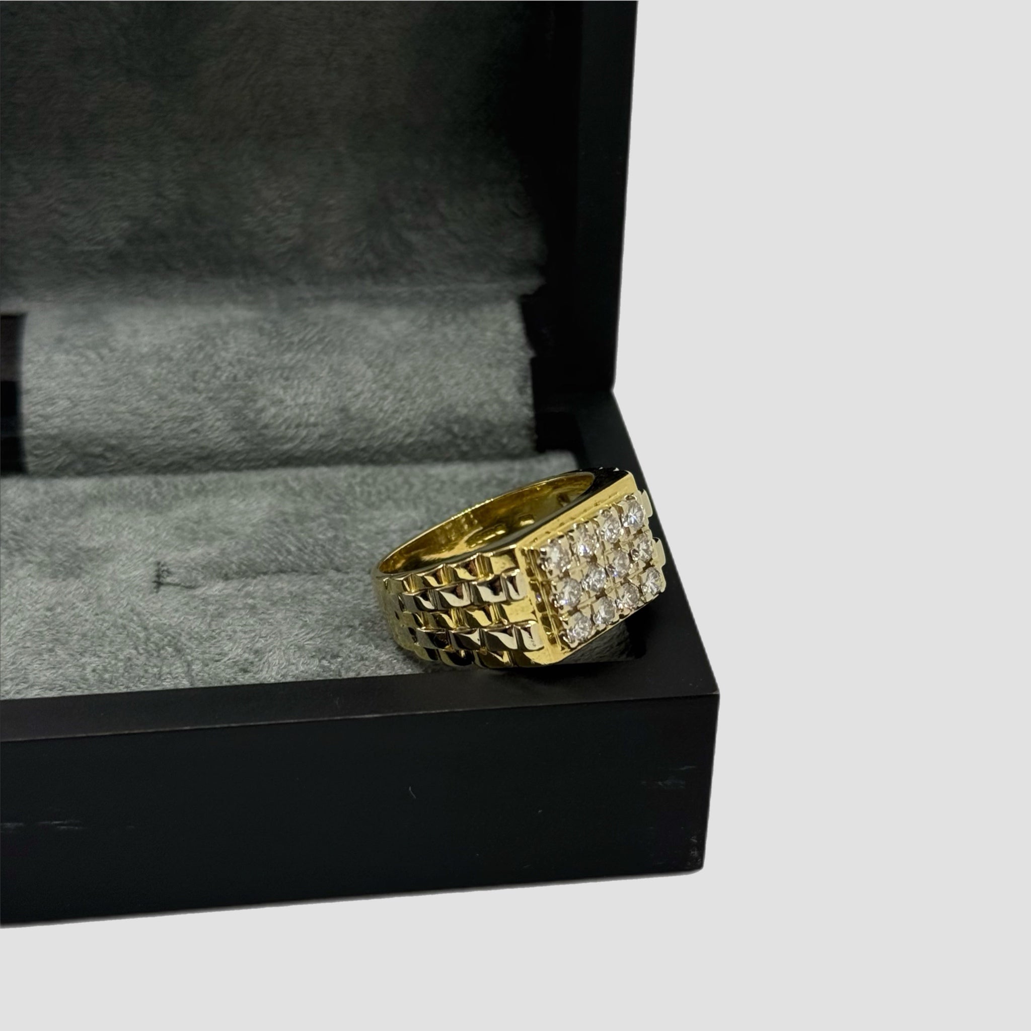18ct Diamond Rolex Style Signet Ring