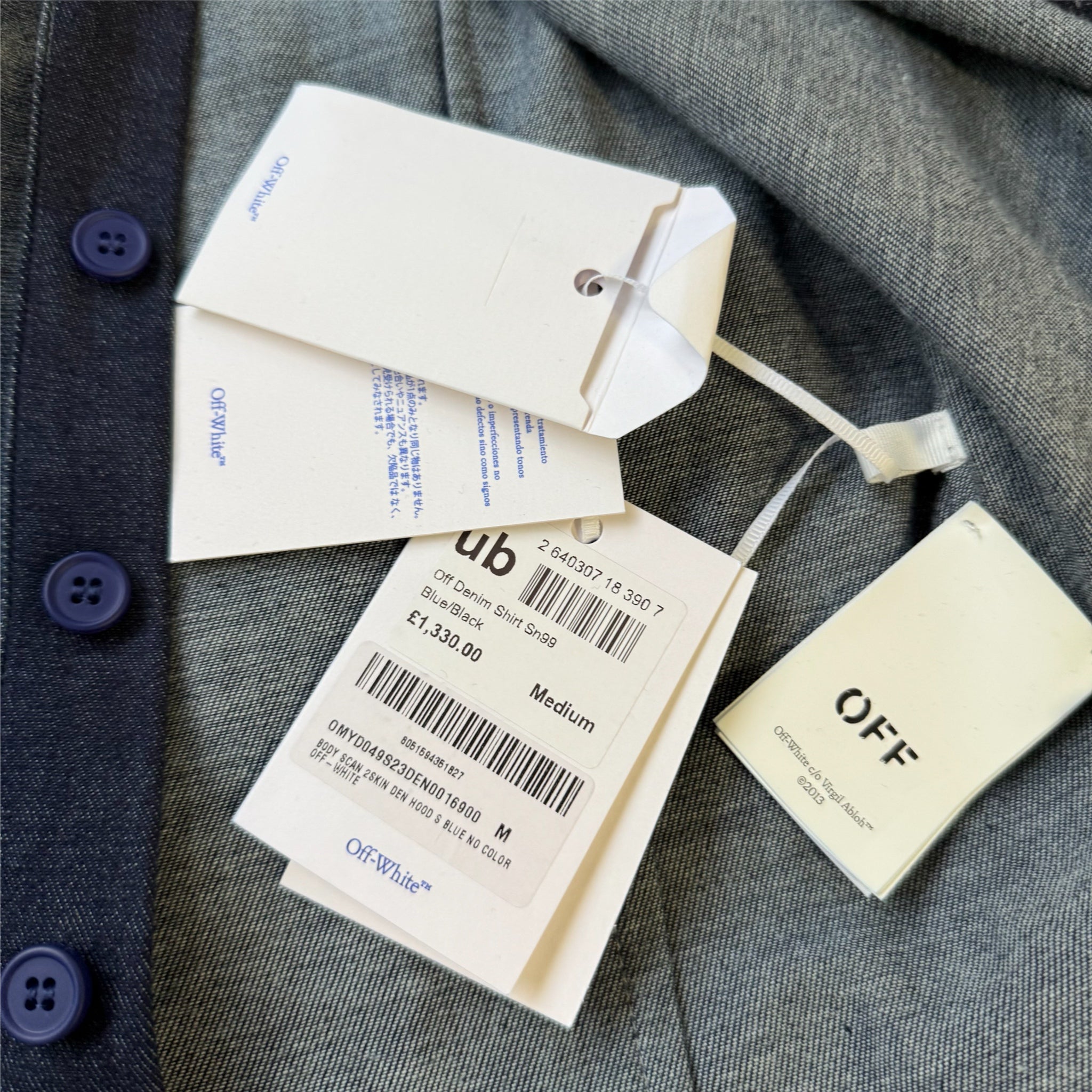 Off-White Body Scan X-Ray Denim Hoodie