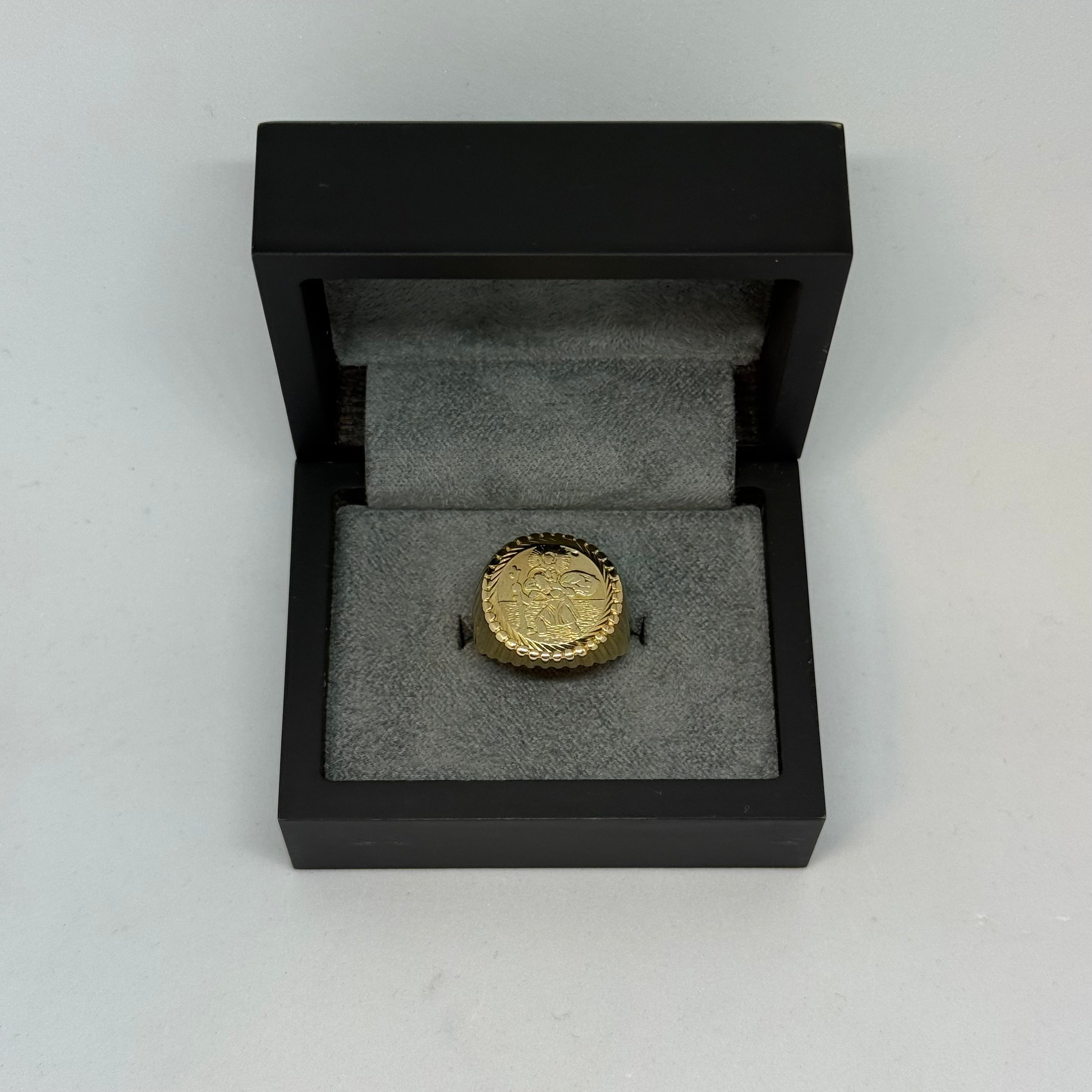9ct St Christopher Coin Ring