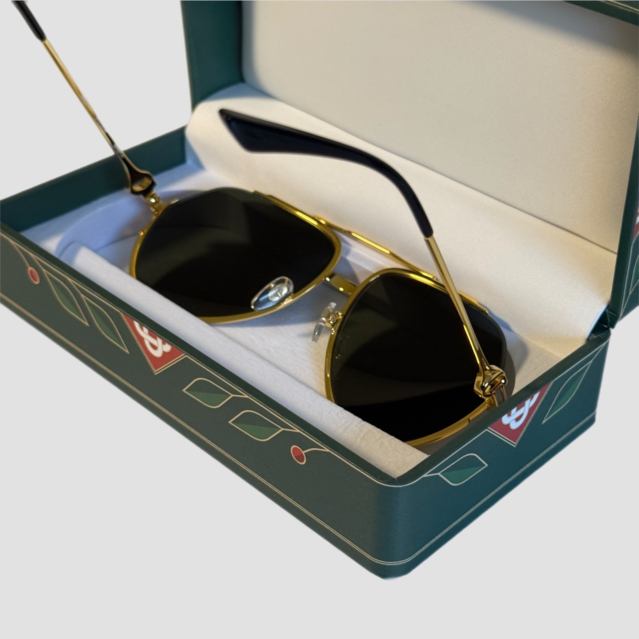Casablanca Stainless Steel Aviator Sunglasses