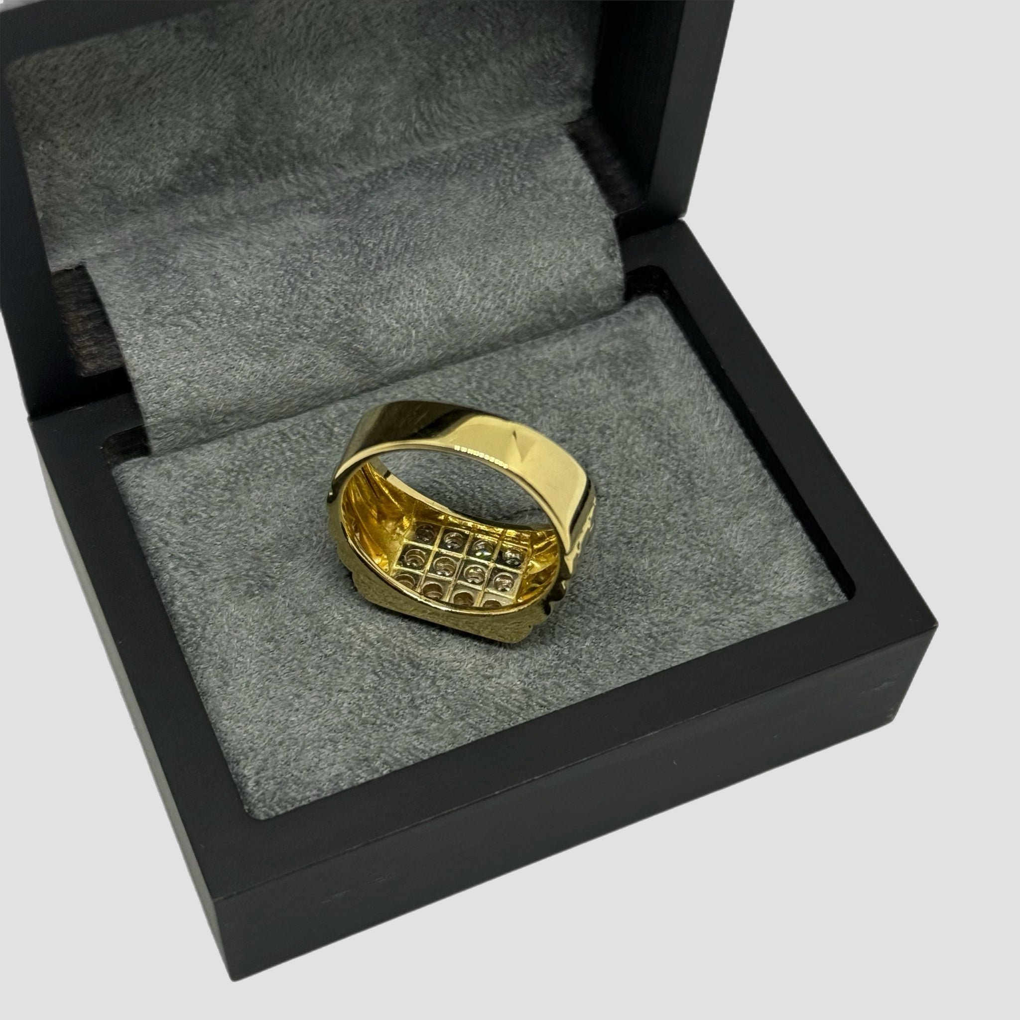 18ct Diamond Rolex Style Signet Ring