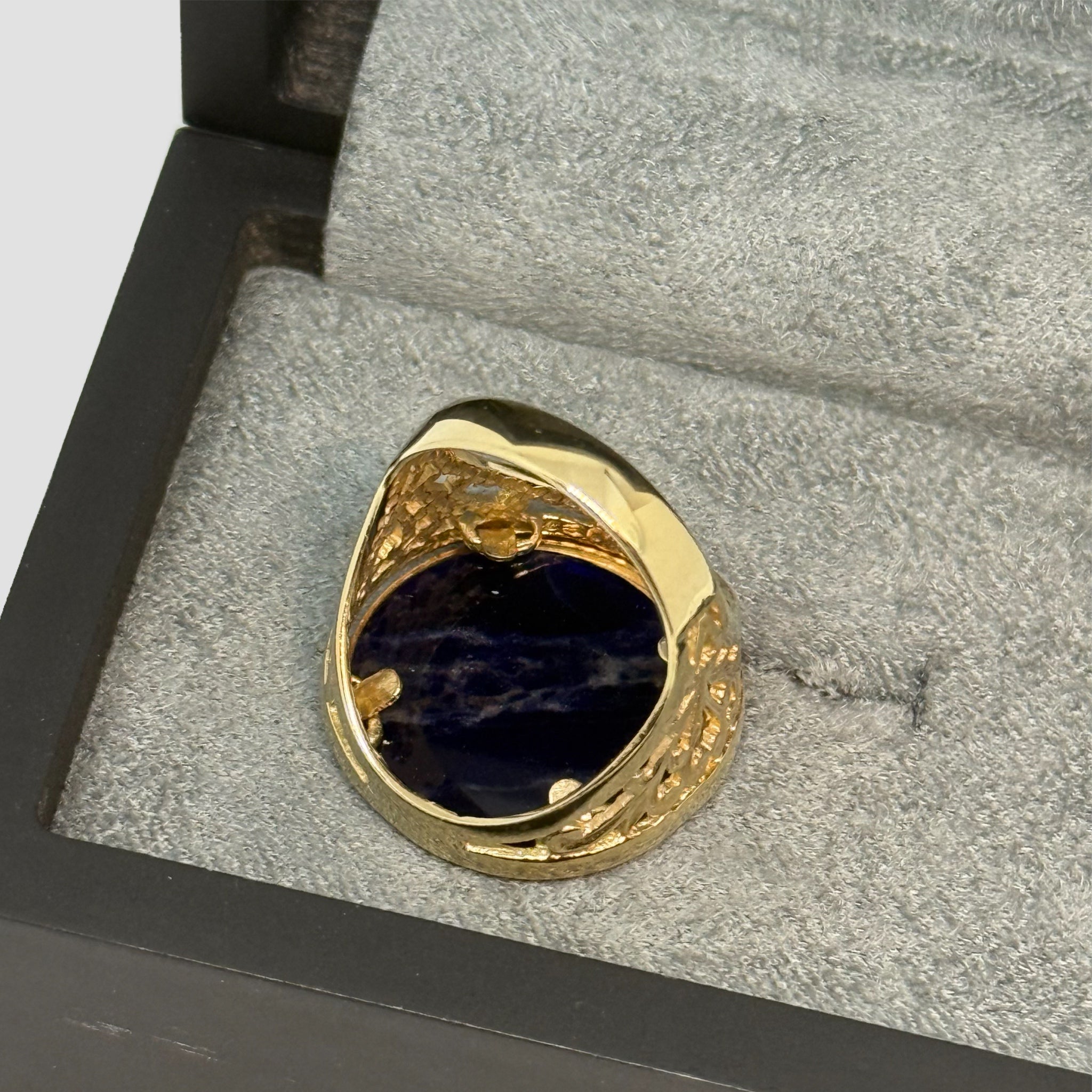 9ct Sodalite Half Sovereign Ring